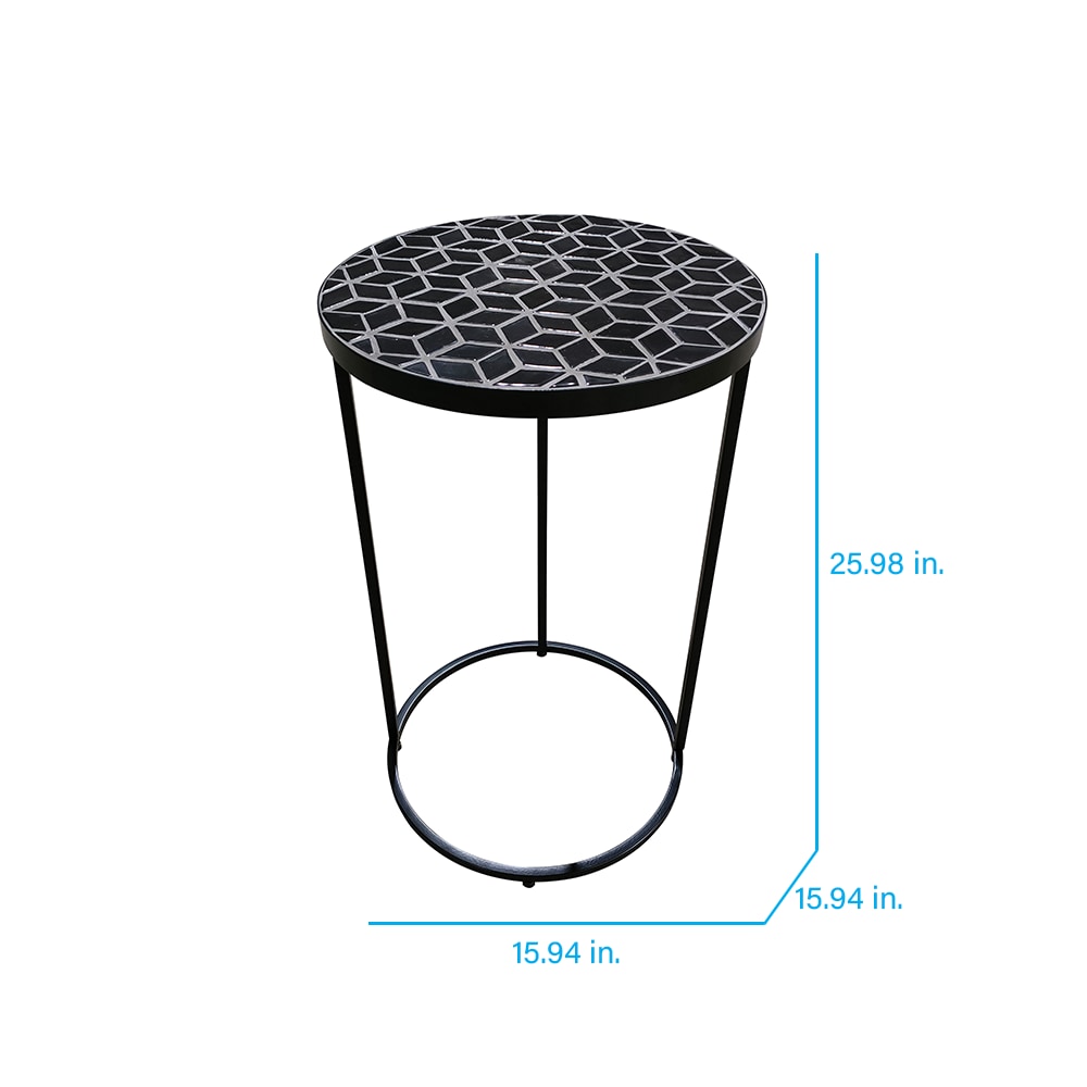 Origin 21 Round Outdoor End Table 15.94-in W x 15.94-in L in the Patio ...