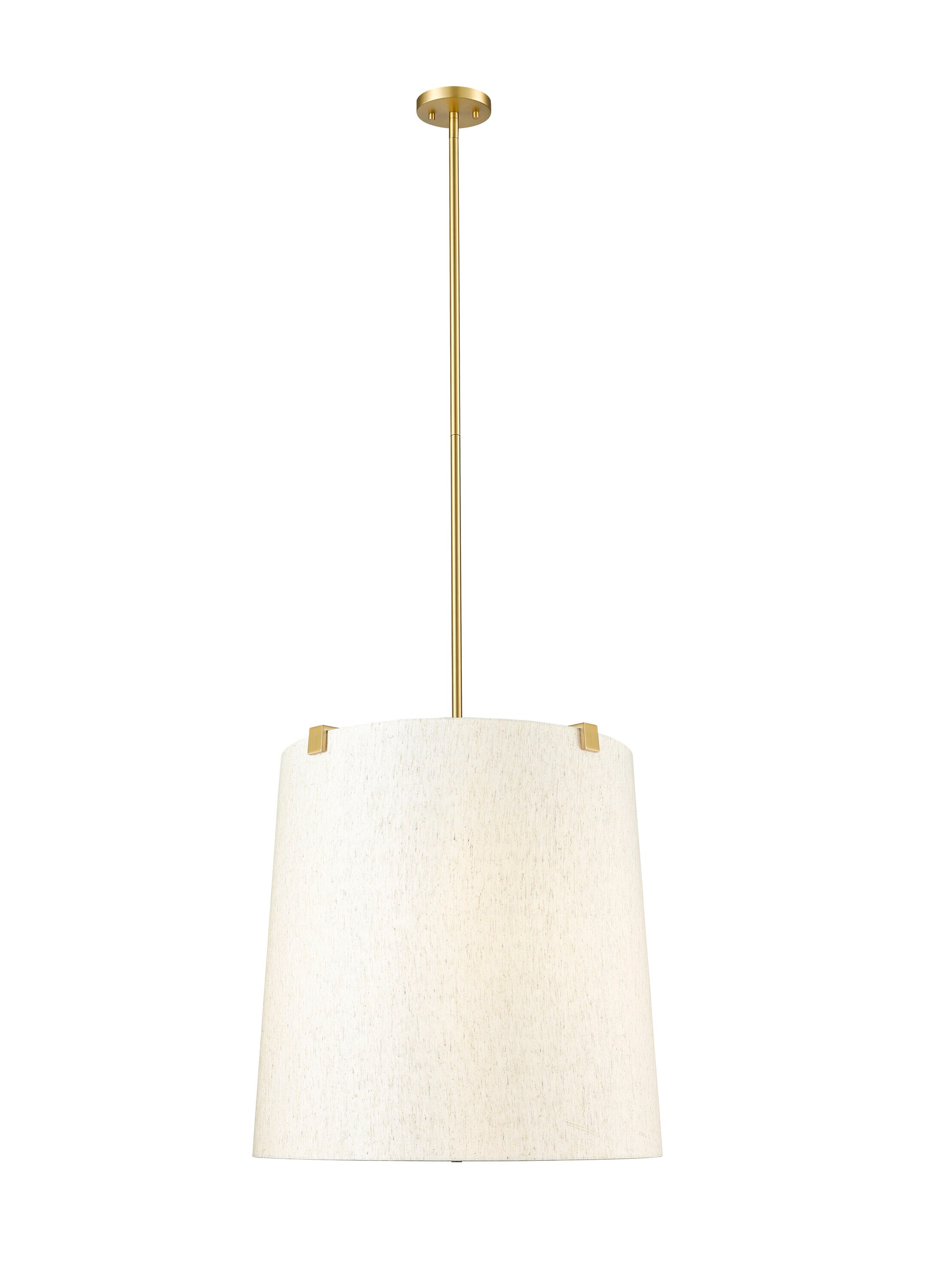 Z-Lite Weston 6-Light Modern Gold Transitional Cylinder Large Hanging ...
