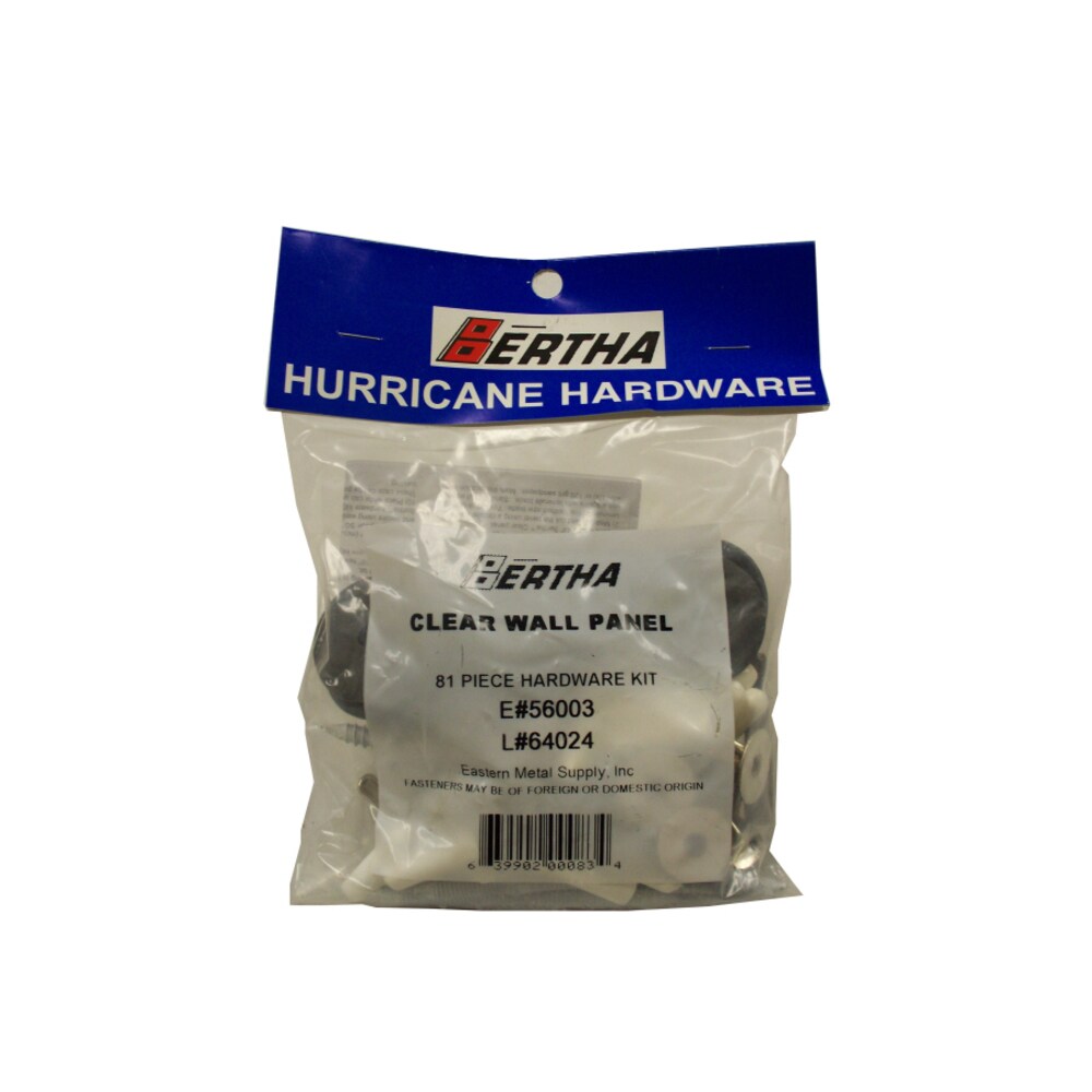 Bertha 56003 0.25-in x 3.25-in White Steel Hurricane Shutter/Panel hardware