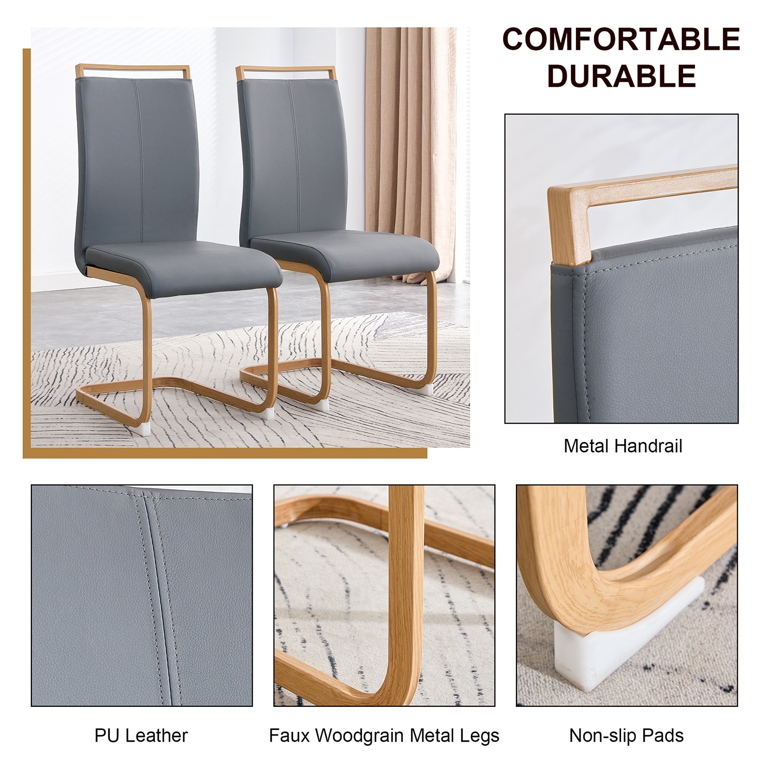 SINOFURN SYA370043GY Dining-Chairs - View #6