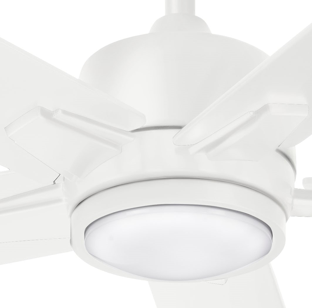 Minka Aire Stout 54-in Flat White Integrated LED Indoor Ceiling