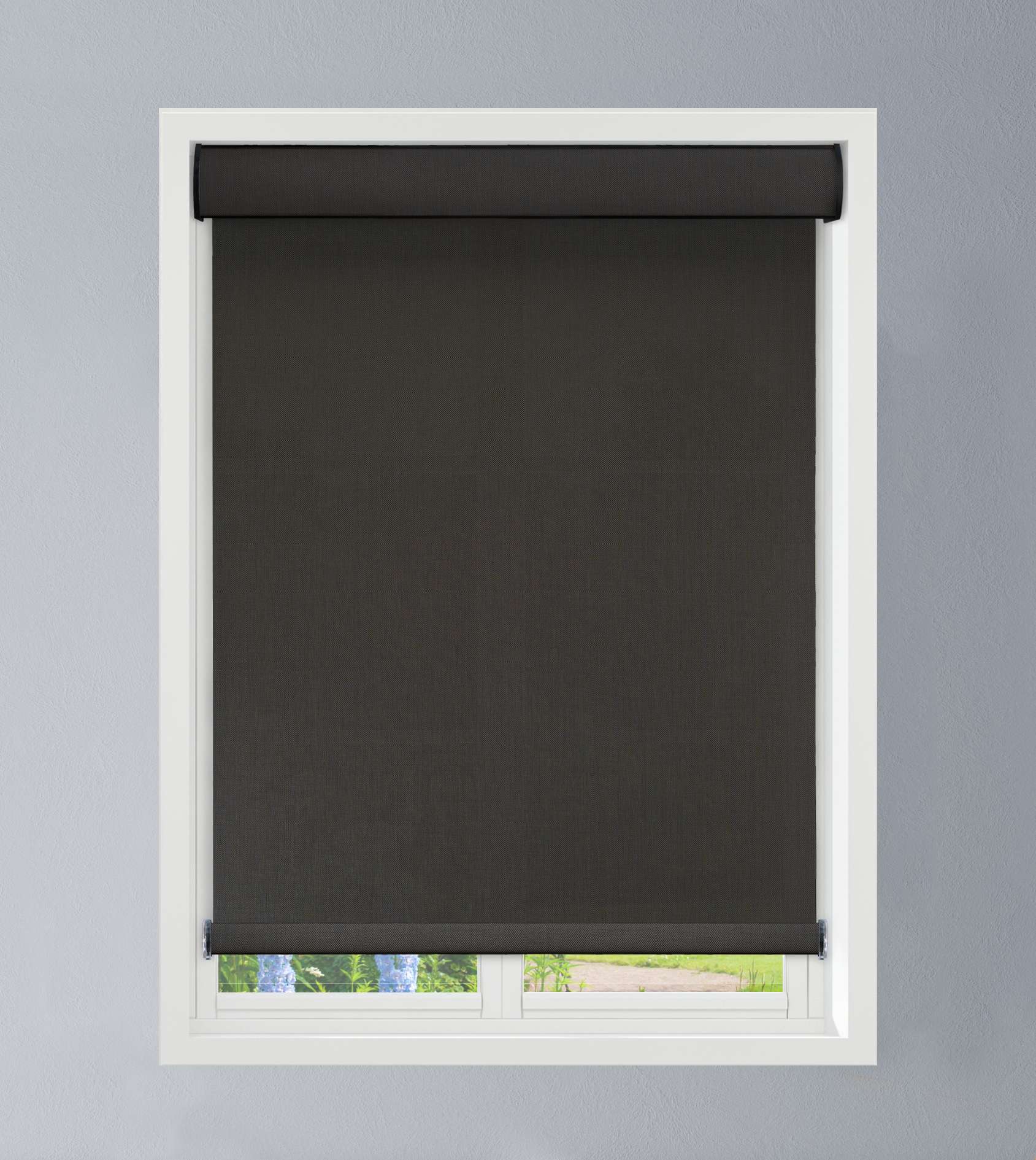 Linen Avenue Custom Cordless Cassette 1% Solar Roller Shade 49Wx78H ...