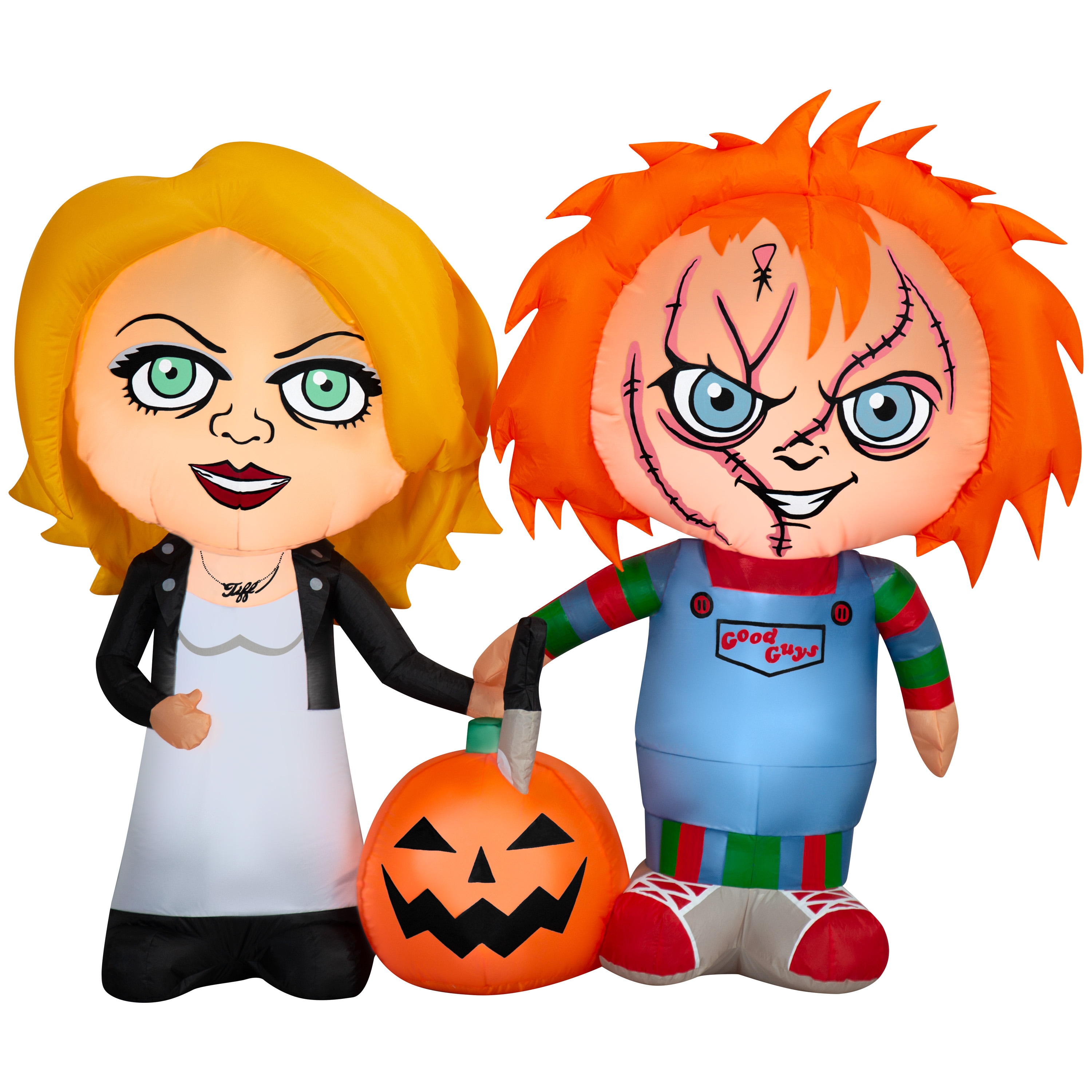 Gemmy 4.8-ft Yard stake Lighted Universal Pictures Child's Play Chucky Jack-o-lantern Inflatable