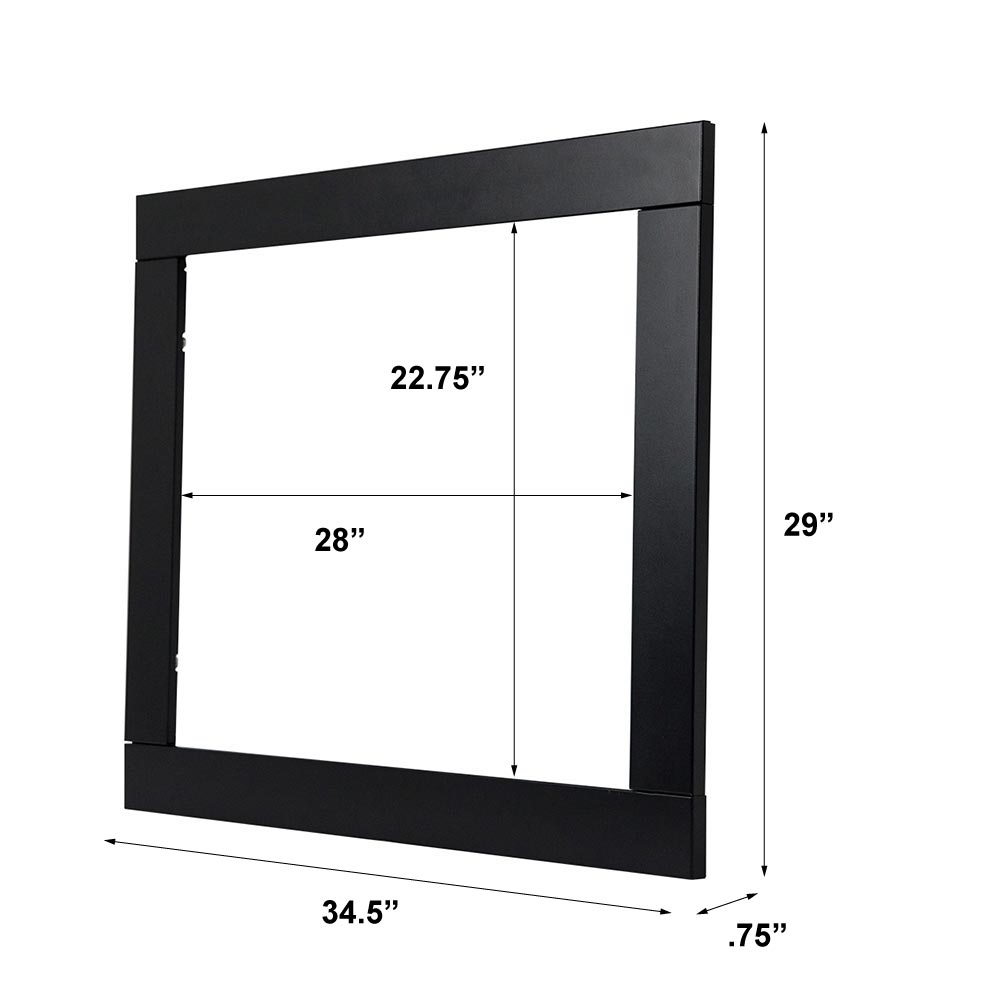 Modern Ember Uptown Black Metal Trim TRIM-28 at Lowes.com