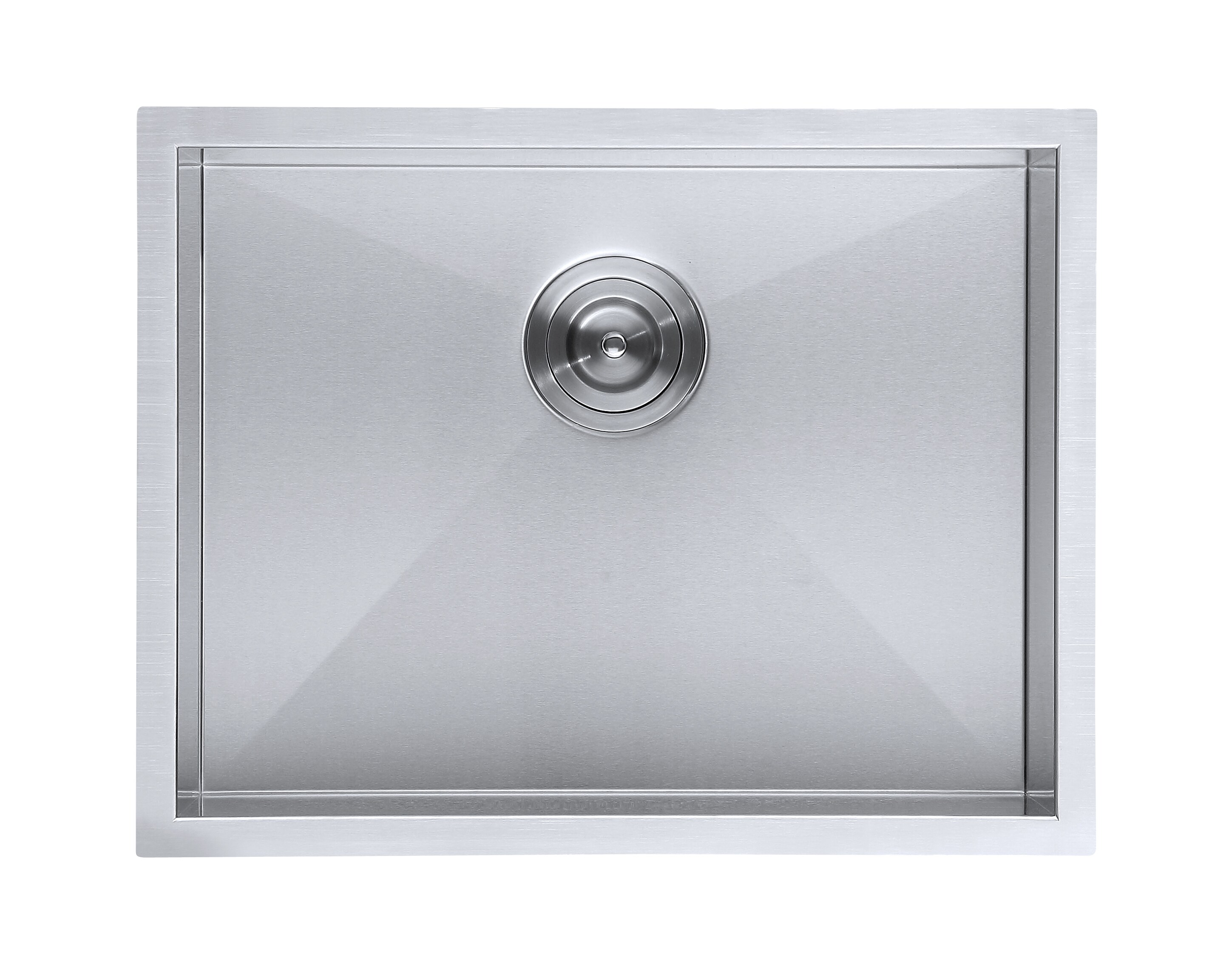 DX-SQ-1918-X Undermount 18-in x 19-in Stainless Steel Single Bowl Kitchen Sink | -SQ-1918-X - DAX DAX-SQ-1918-X