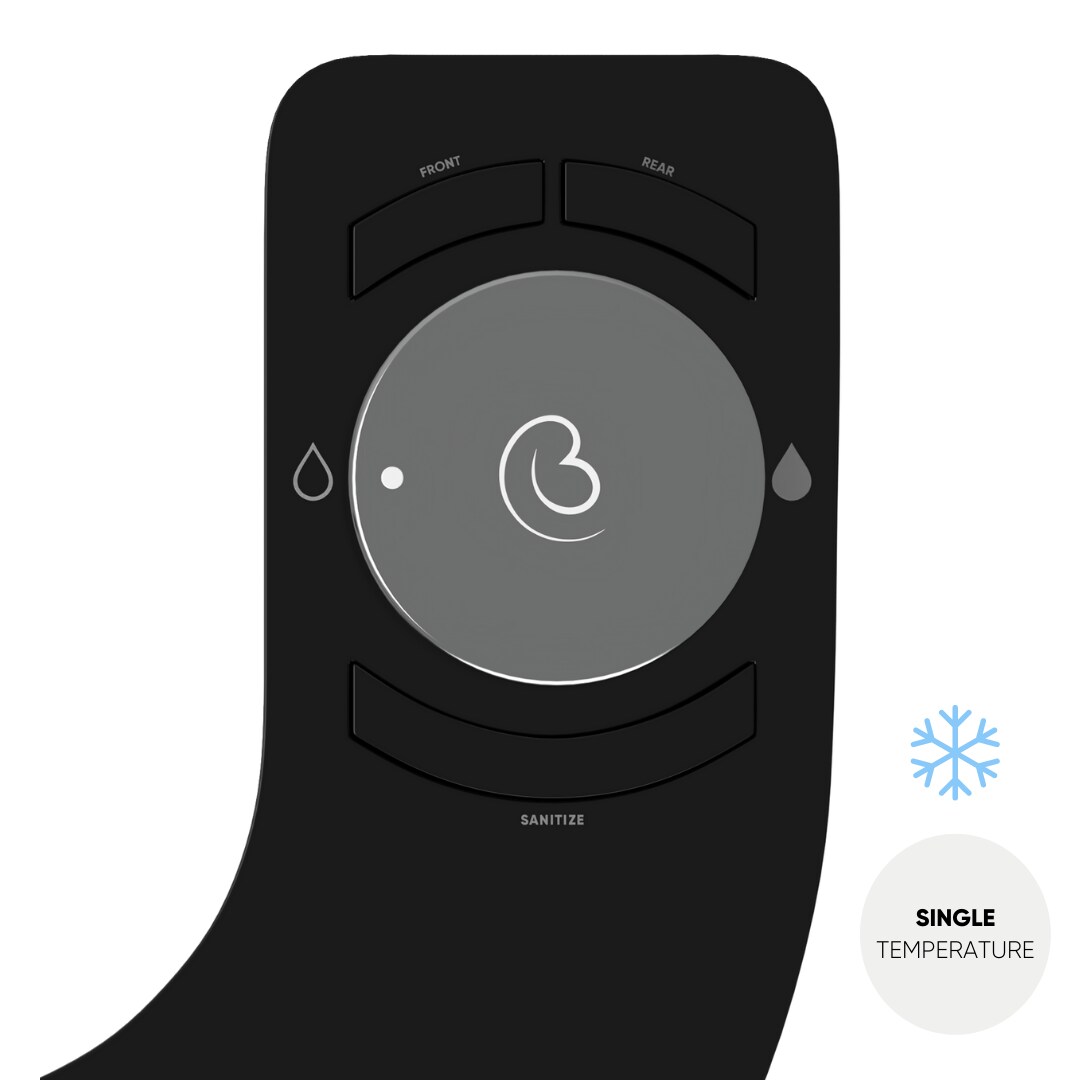  RSBT Boss Bidet Revolution Non-Electric Dual Nozzle Bidet Attachment, Single Temperature, Self-Cleaning (Black Tokyo)