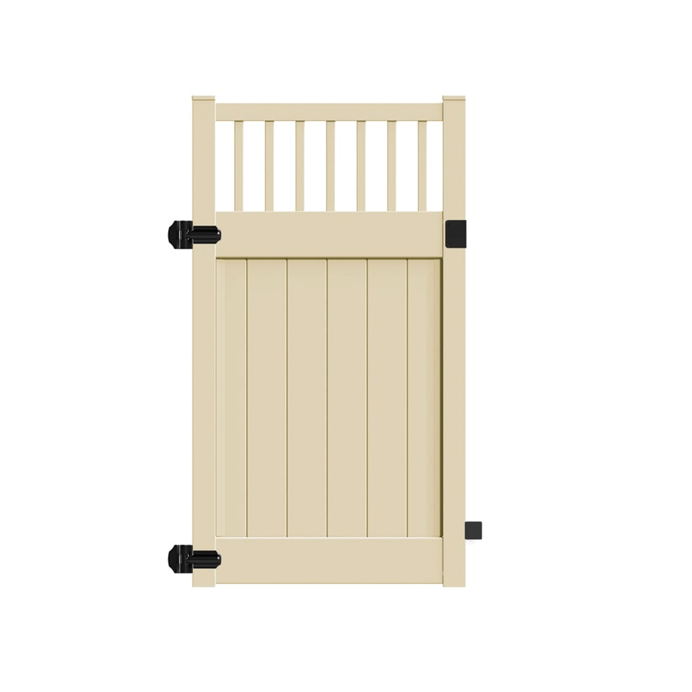 Freedom Portsmouth 6-ft H x 4-ft W White Vinyl Fence Gate Kit (Unassembled)