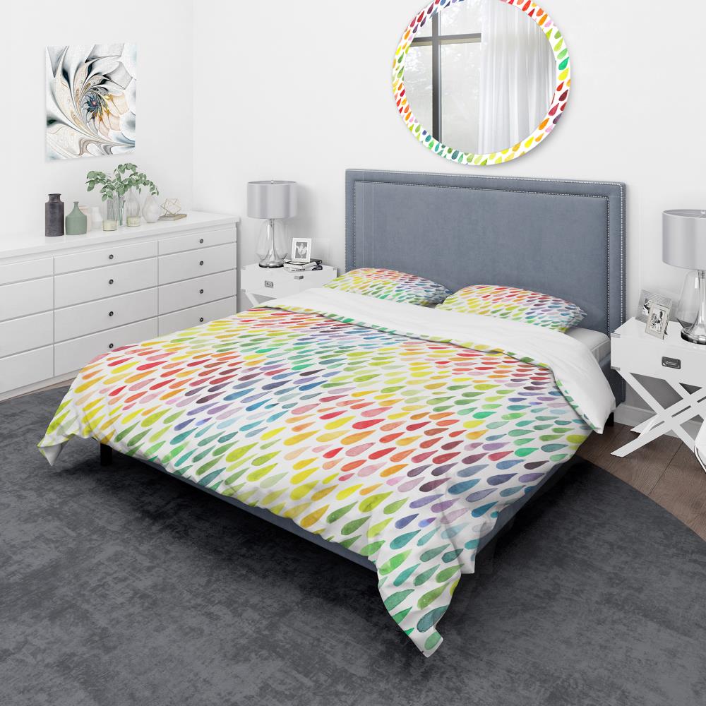 Designart BED18888-K 3 -Piece Yellow King Duvet cover Set