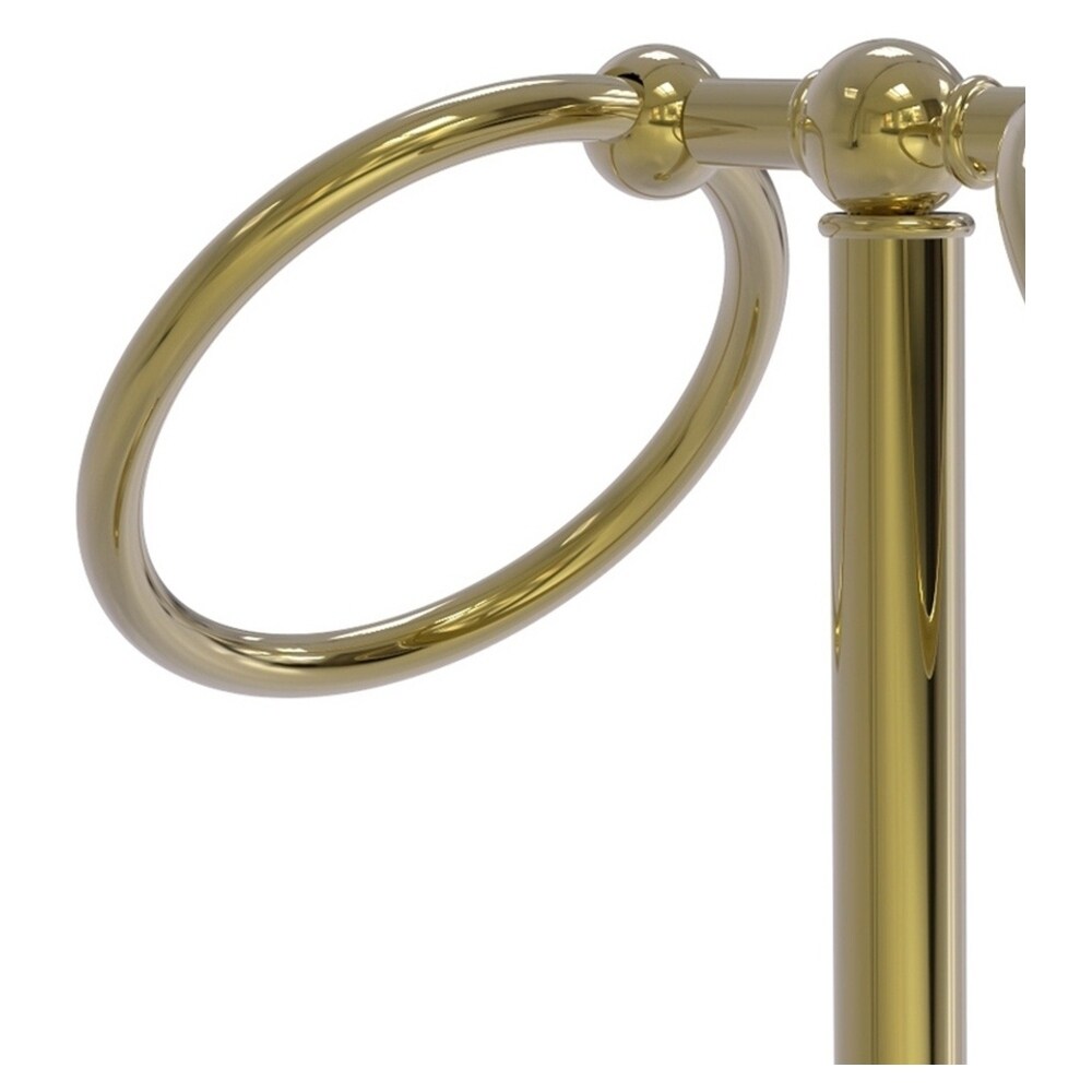 Allied Brass Clearview Satin Brass Freestanding Countertop Towel Ring