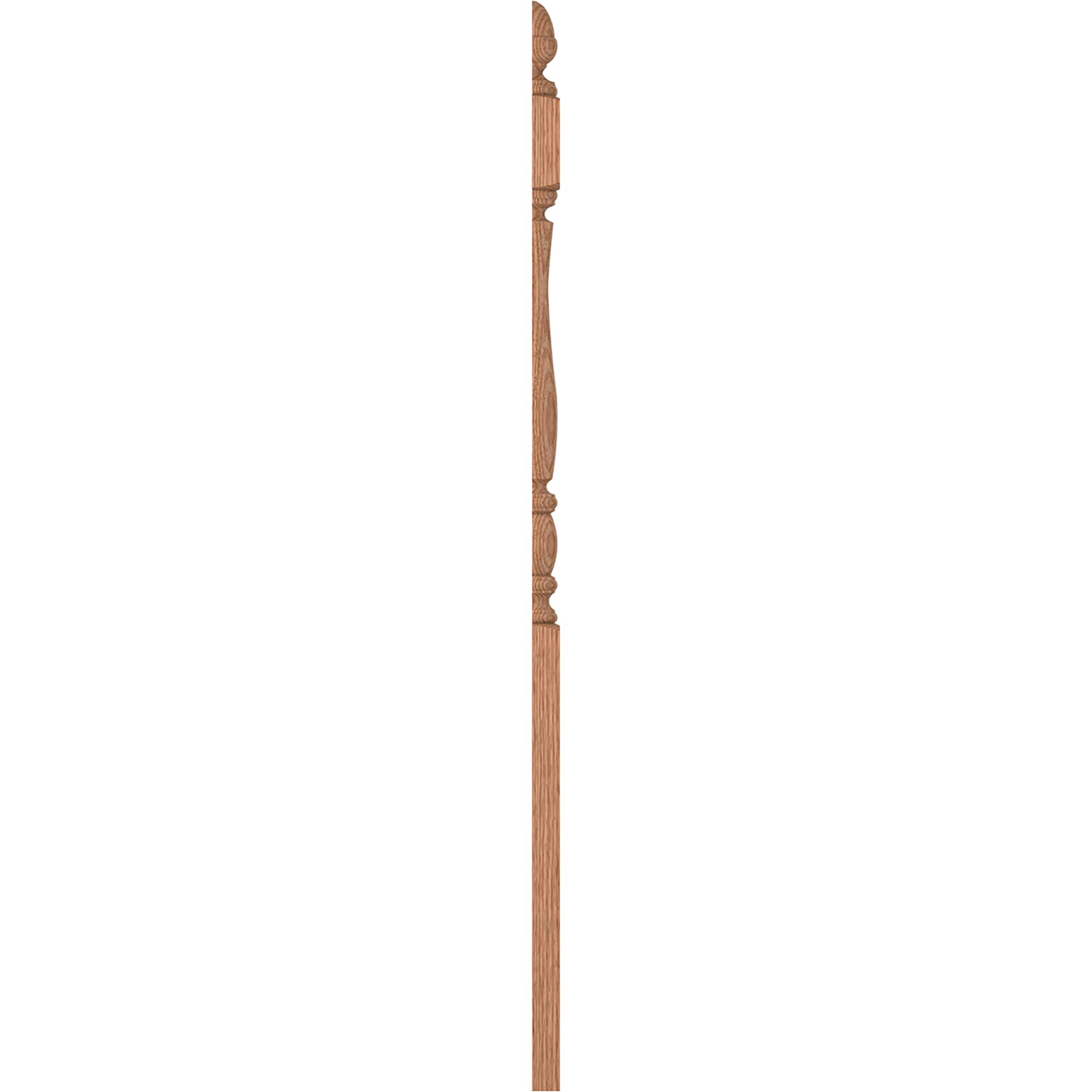 L.J. Smith Stair Systems LJP-3242 1-2-O 3-in x 57.4375-in Unfinished Red oak Stair Newel Post