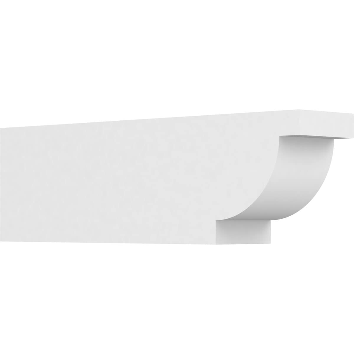 Ekena Millwork RFTP04X06X20ALP Standard Alpine 4-in X 6-in X 20-in White PVC Rafter tail