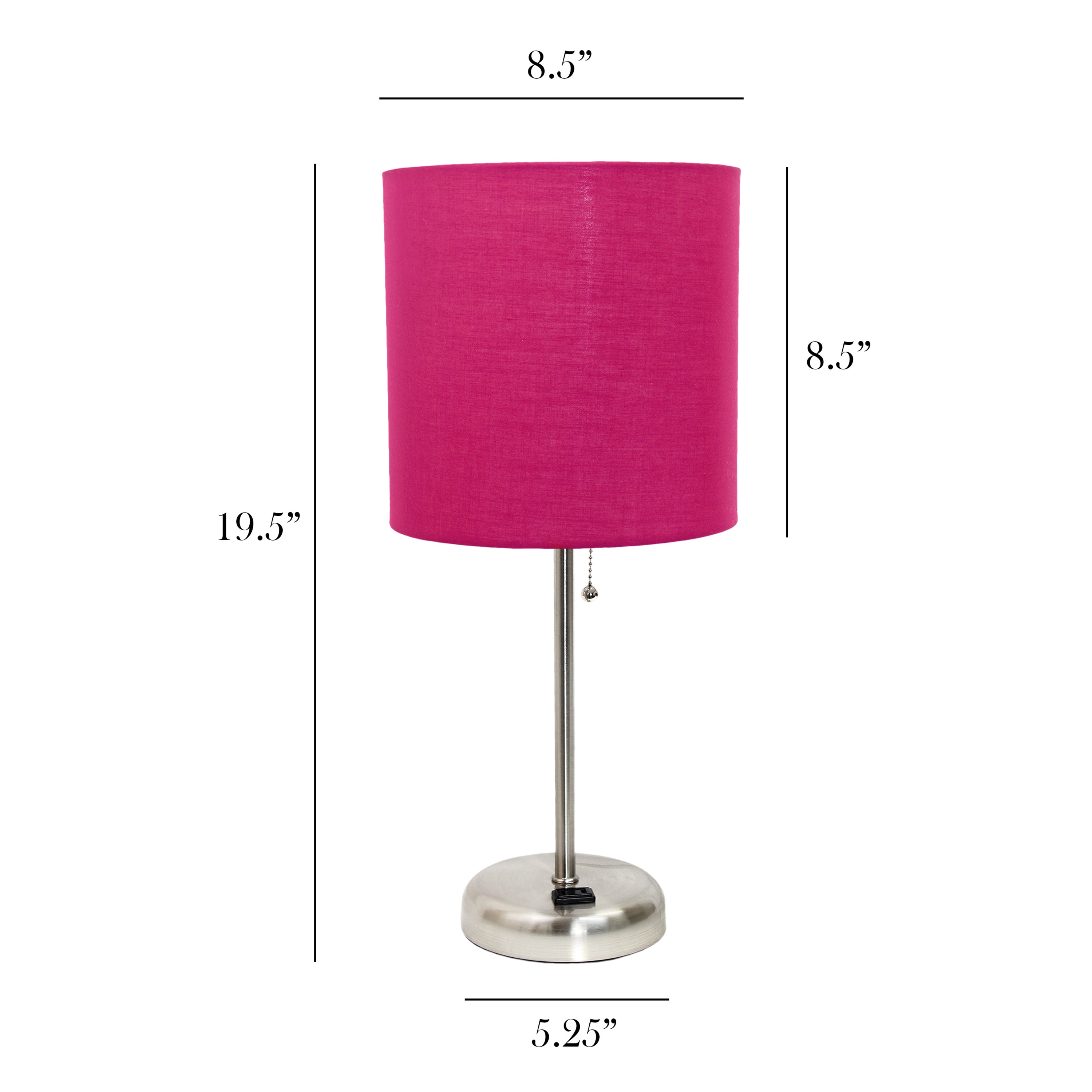 Simple Designs LT1144-PNK Table-Lamps - View #3