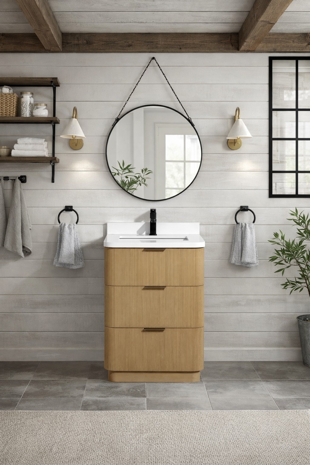 Ari Kitchen & Bath AKB-CALAMIGO-24-OAK Bath-Vanity-Combo - View #3