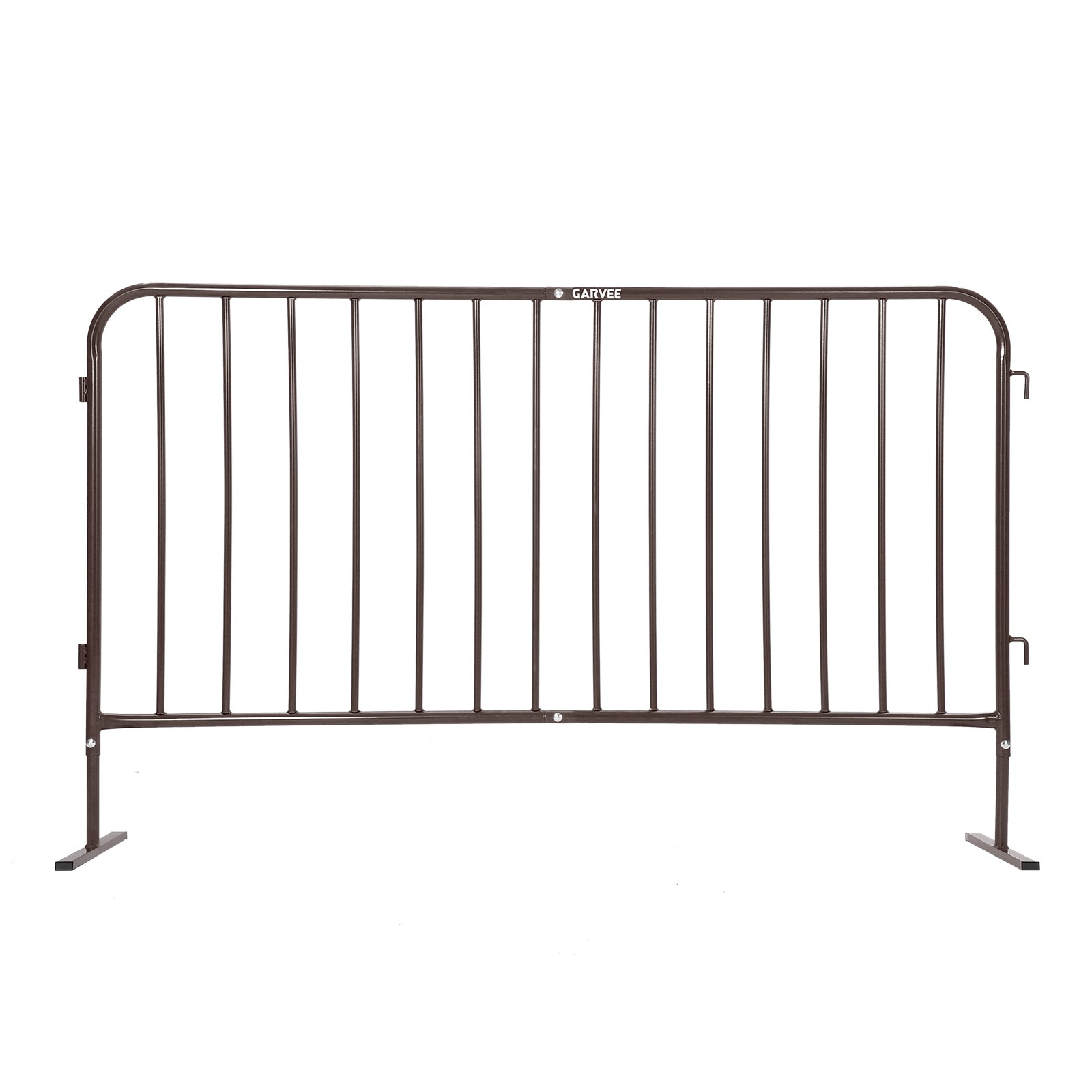 Garvee 8.5Ft Heavy Duty Modular Steel Safety Barricade with Flat Feet Galvanized Crowd Control Barrier for Road Safety Construction Parking Removable Portable Event Fencing
