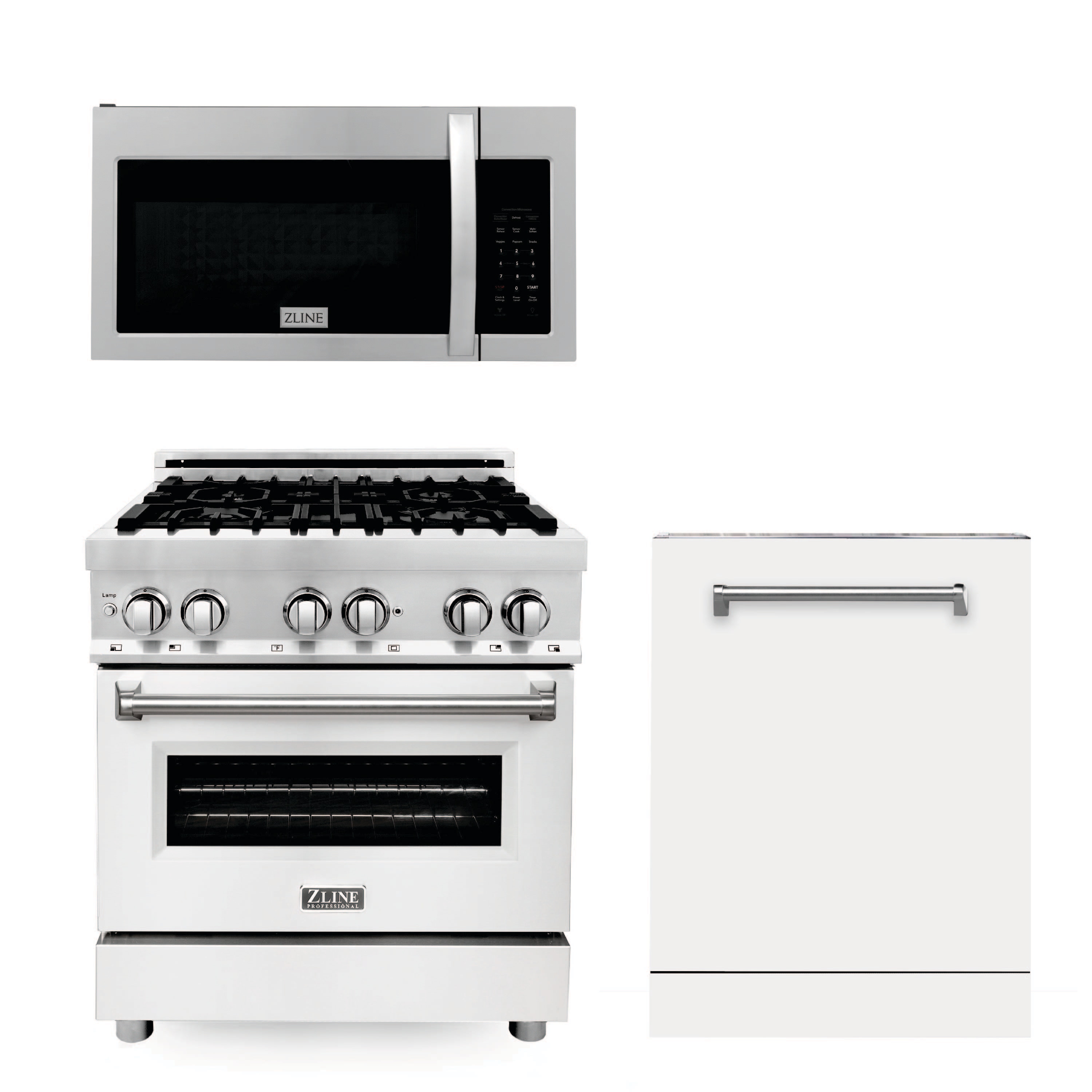 ZLINE 30 in. Kitchen Appliance Package with Black Stainless Steel Gas –  Premium Home Source