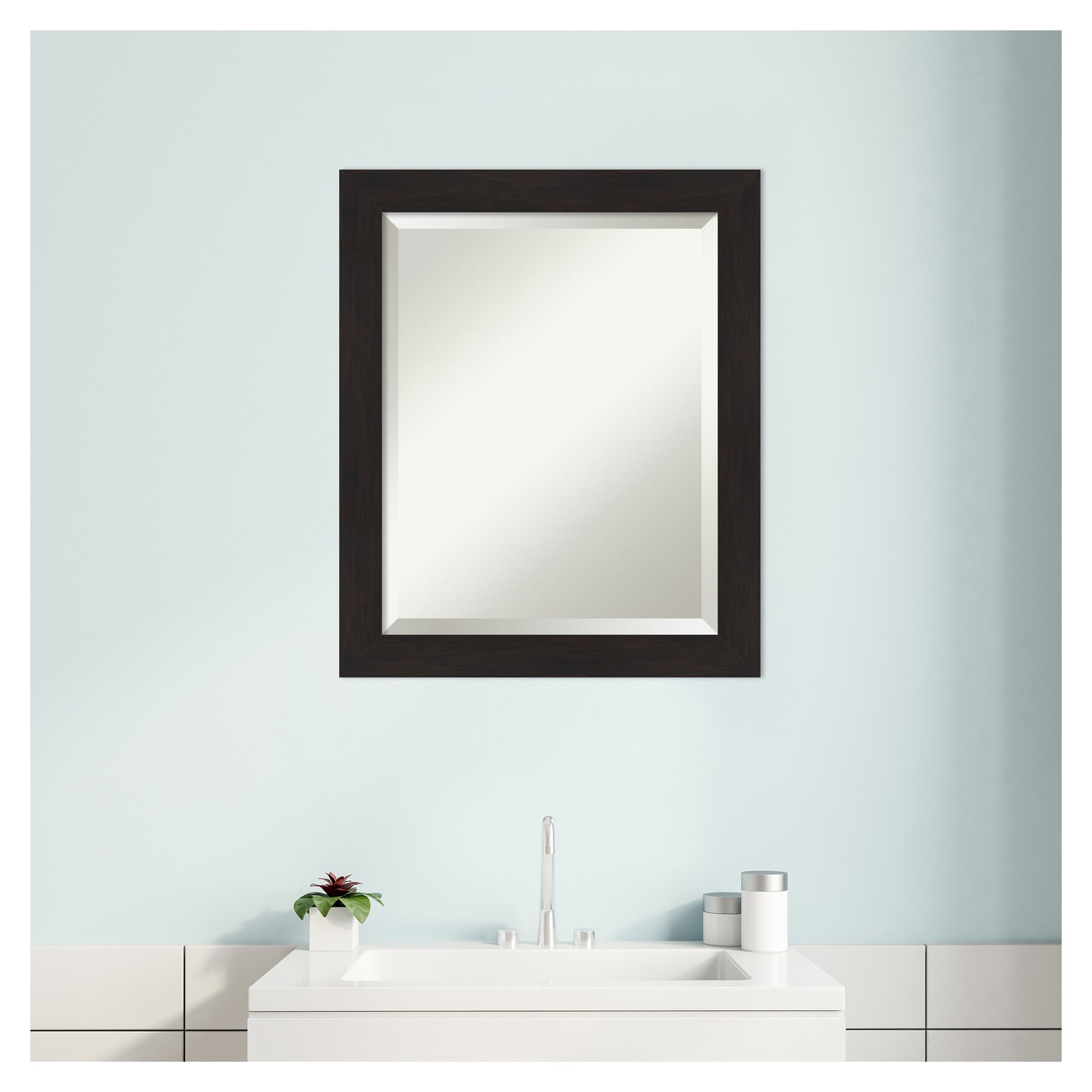 Amanti Art Furniture Espresso Frame 19.5-in x 23.5-in Bathroom Vanity ...