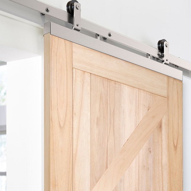 Jeld Wen 36 In X 80 Unfinished K Frame White Cedar Wood Single Barn Door Hardware Included The Doors Department At Com Single Barn Door Hardware Included, 36 X 80 Sliding Barn Door
