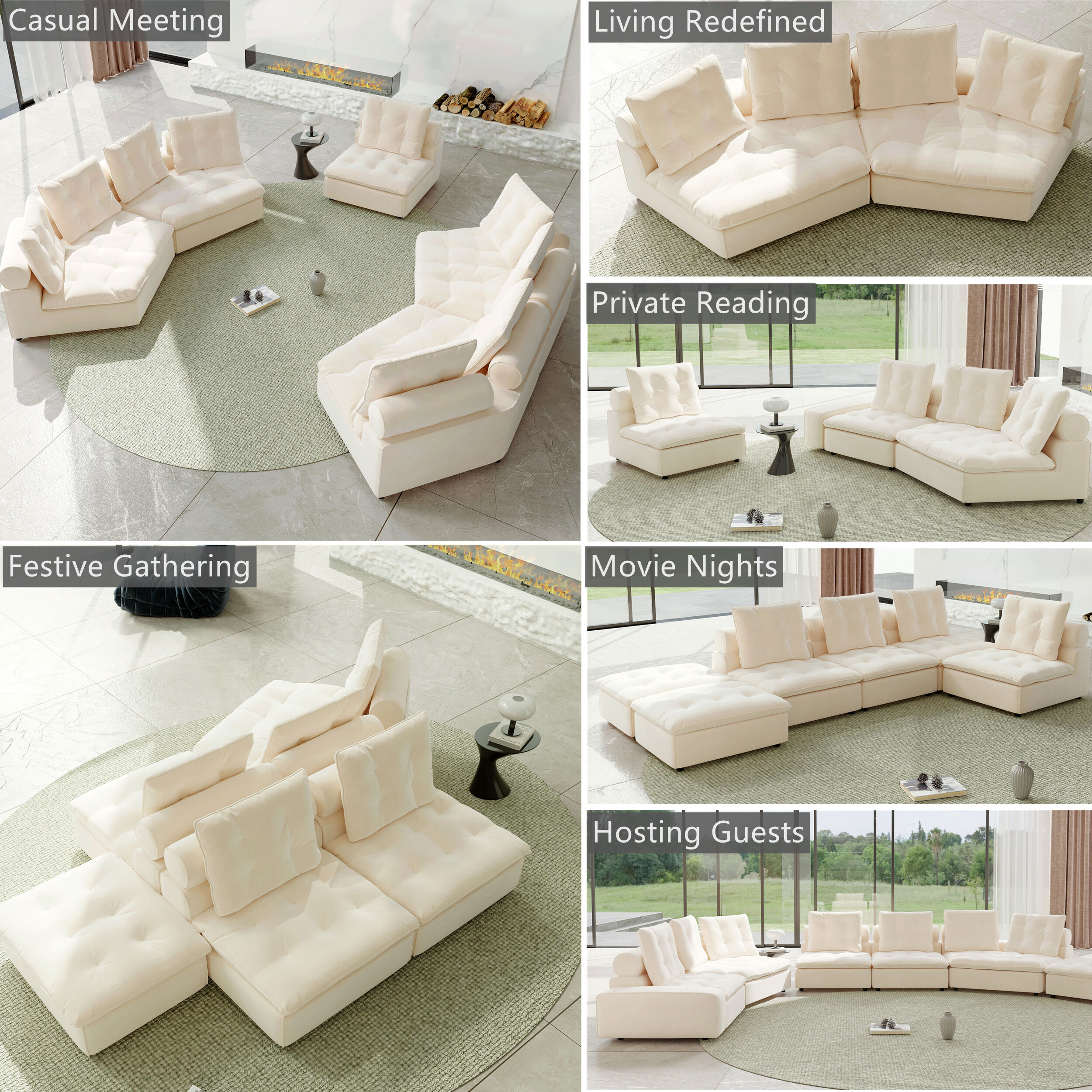 BuotiqHom DH-C1144-136BE Sofas-Loveseats - View #3