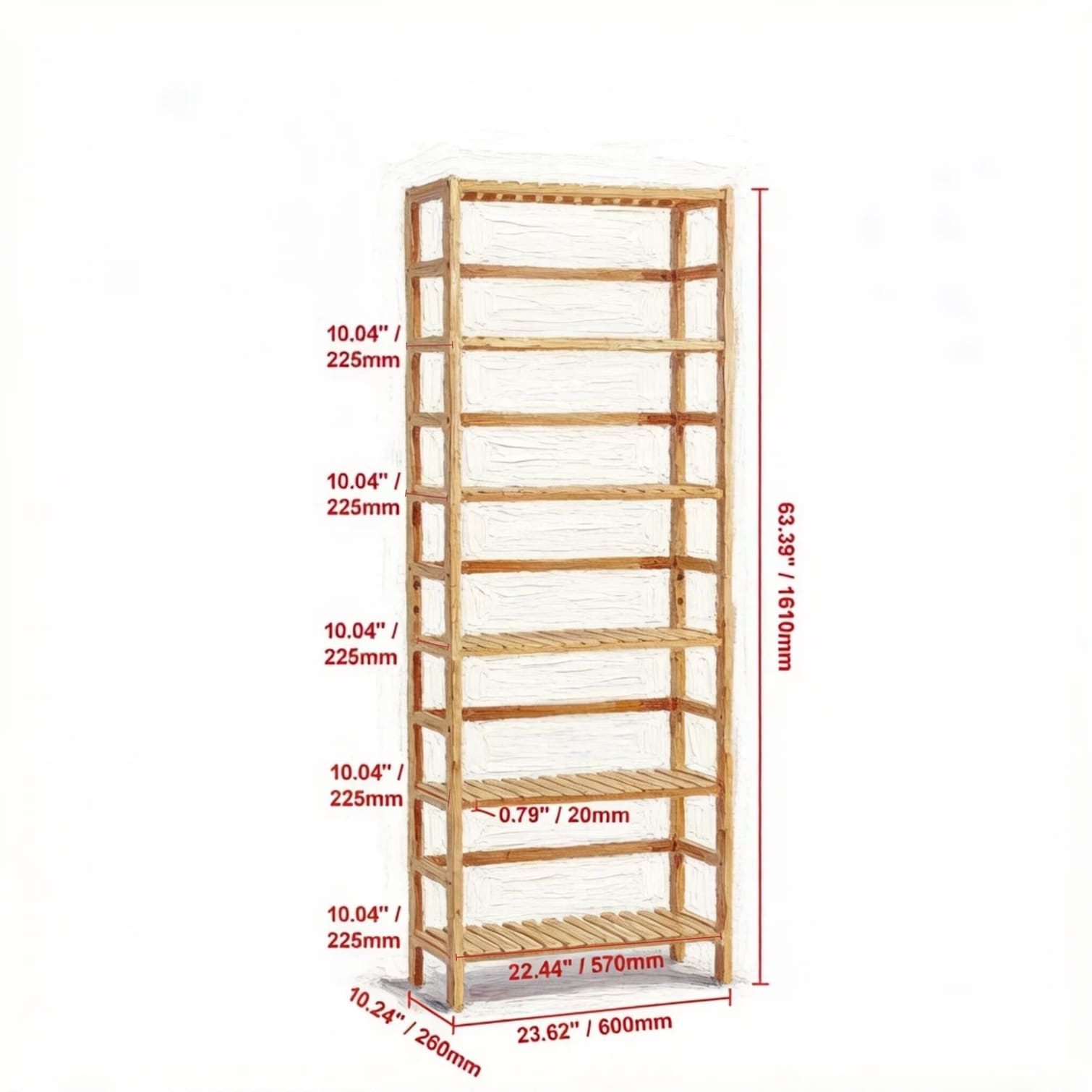 Watnature DIY53GLCXMMM bookcases - View #3