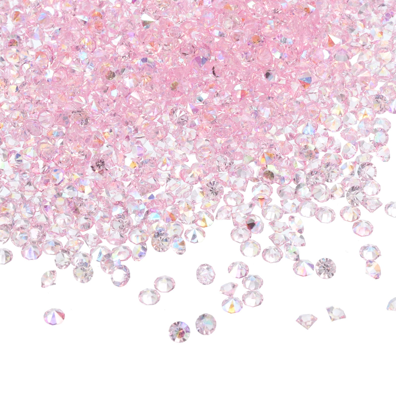 PATIKIL 14000pcs Wedding Table Scatter Confetti Crystals 3mm Acrylic Diamonds Vase Fillers Gems for Table Centerpiece Decorations Bridal Shower Party Light Pink AB