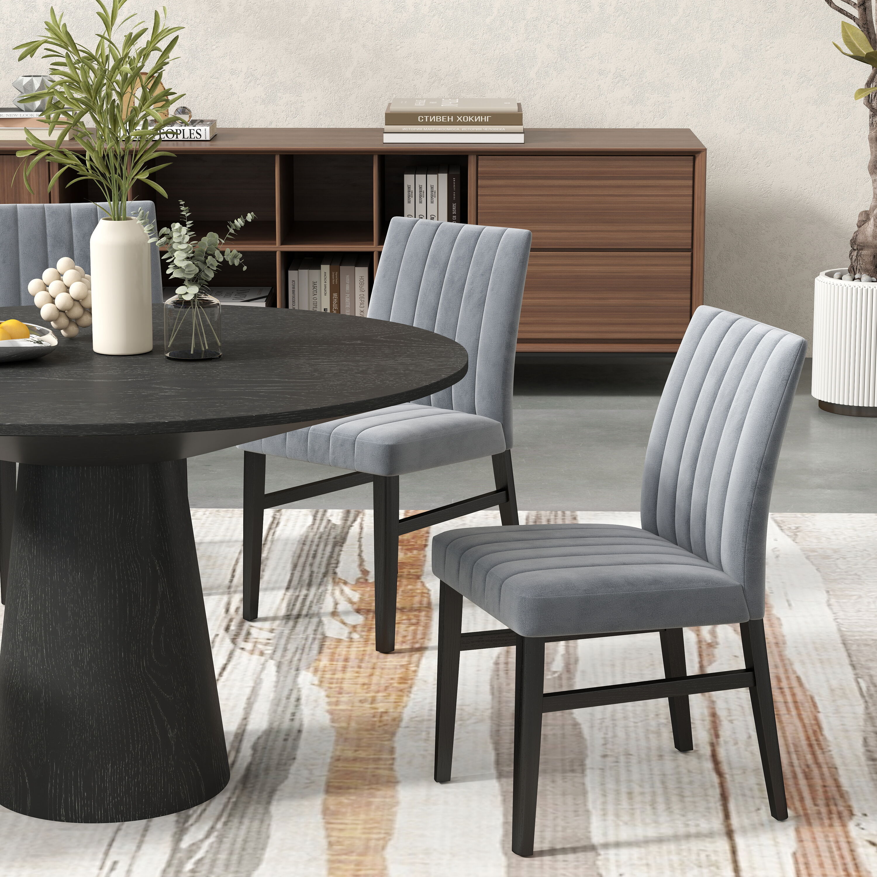 Roundhill Furniture C056GY Dining-Chairs - View #7