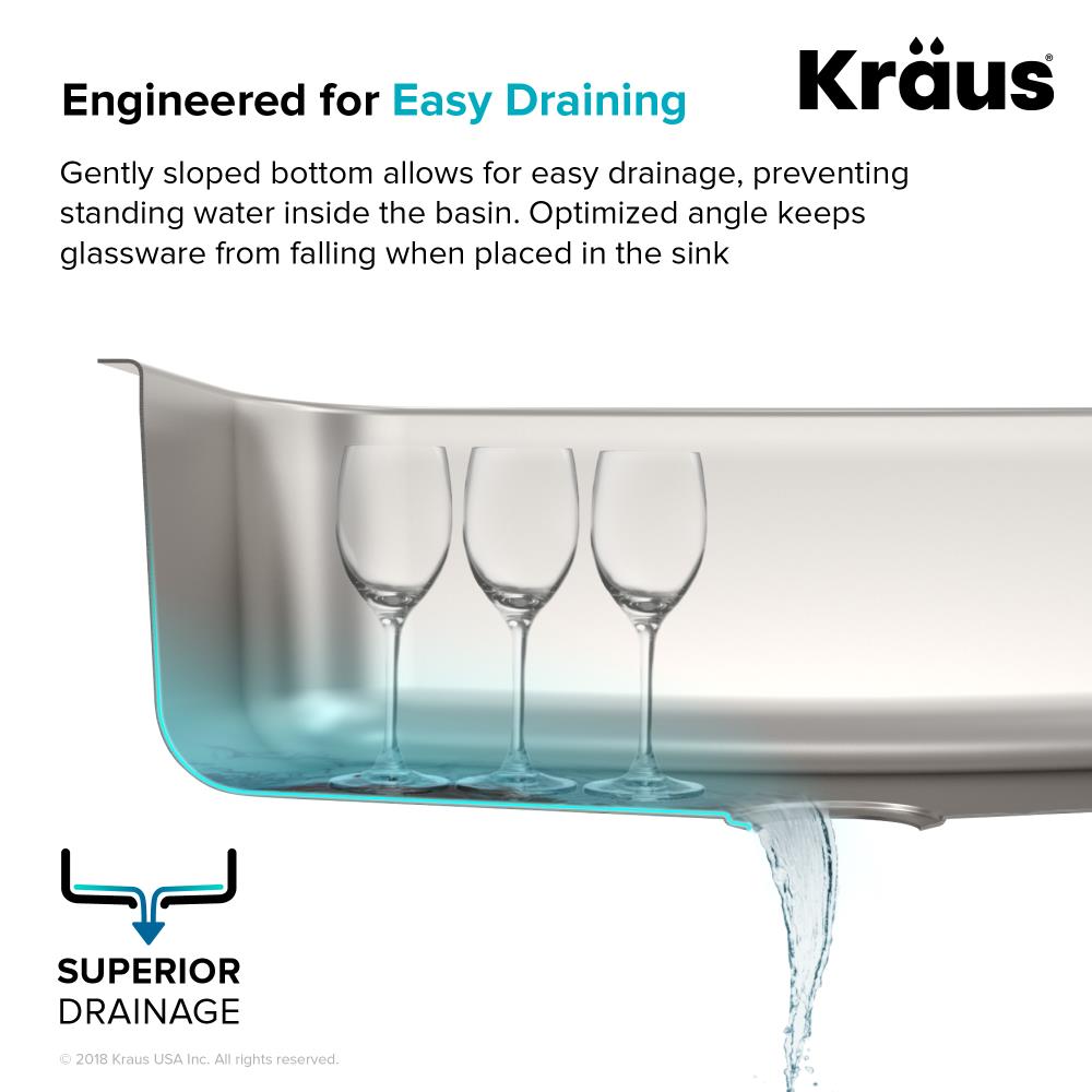 Kraus Premier Kitchen Sink Undermount 30 75 In X 19 5 In Stainless   08061338 