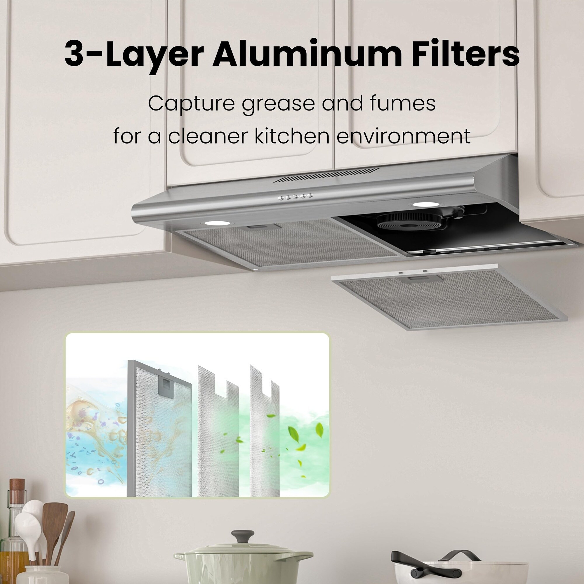 Oyezvary LOZ0714O090 Undercabinet-Range-Hoods - View #4