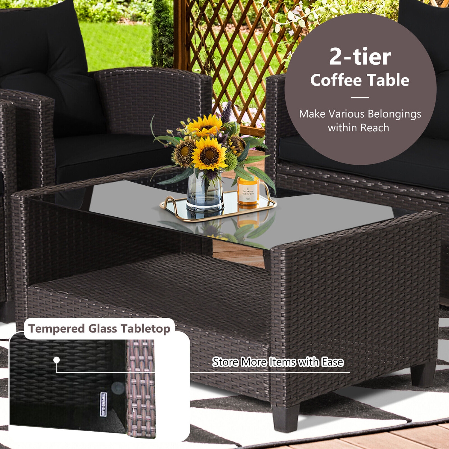 WELLFOR OUJ66742BK+ Patio-Conversation-Sets - View #4