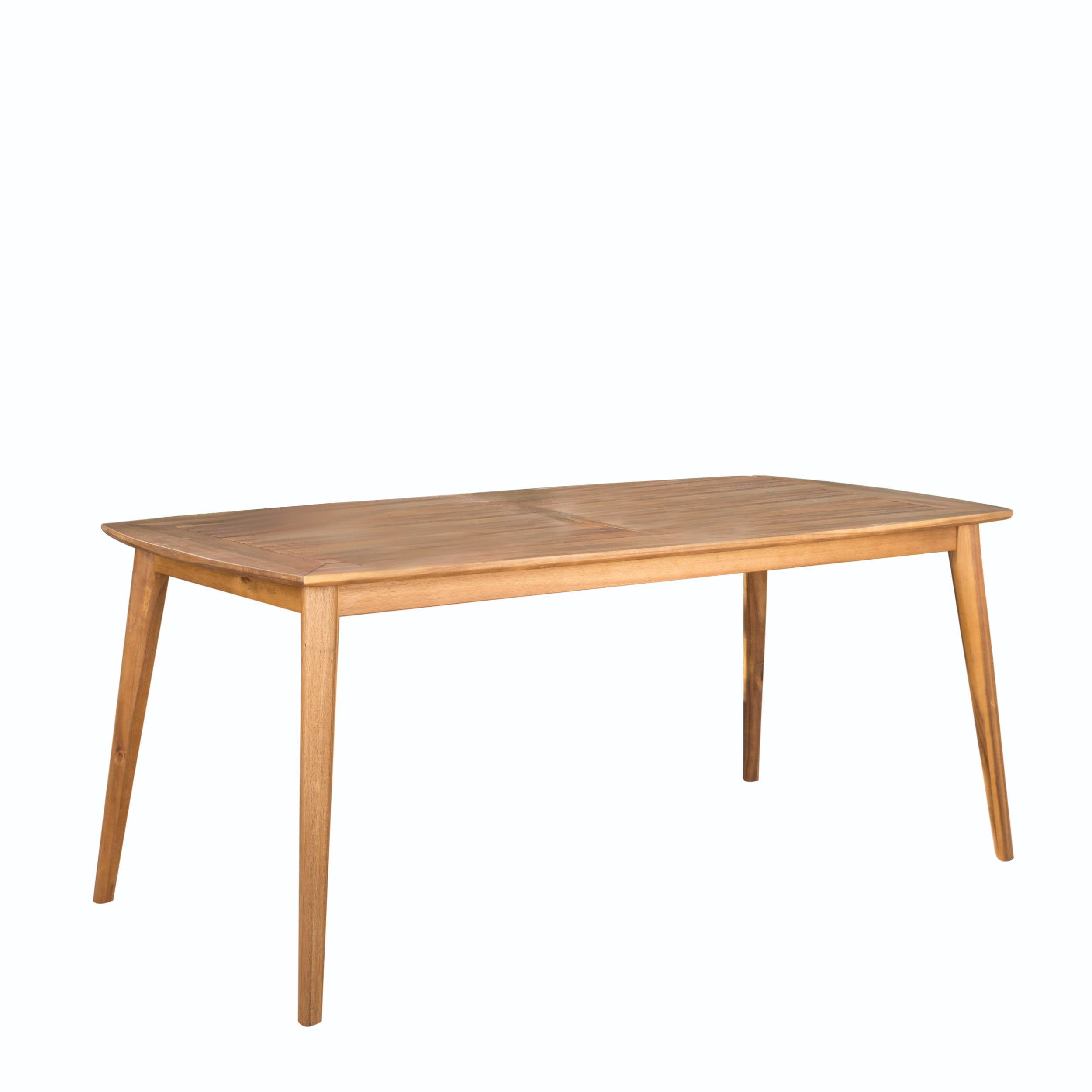 Natural Acacia Wood Outdoor Rectangle Dining Table