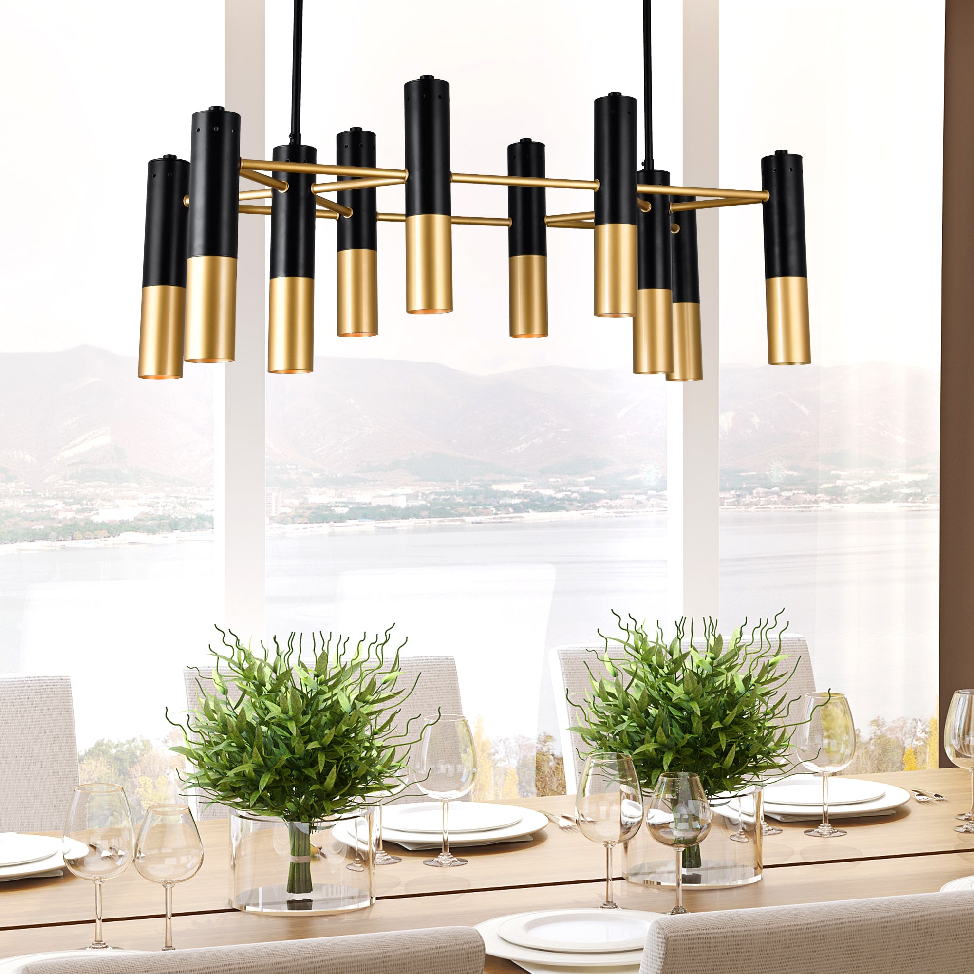 CWI Lighting 1015P32-10-129 Anem 10 -Light Matte Multiple colors Transitional For Use in Bathrooms, Bedrooms, Dining Rooms, Foyers, Kitchens, Living Rooms Chandelier
