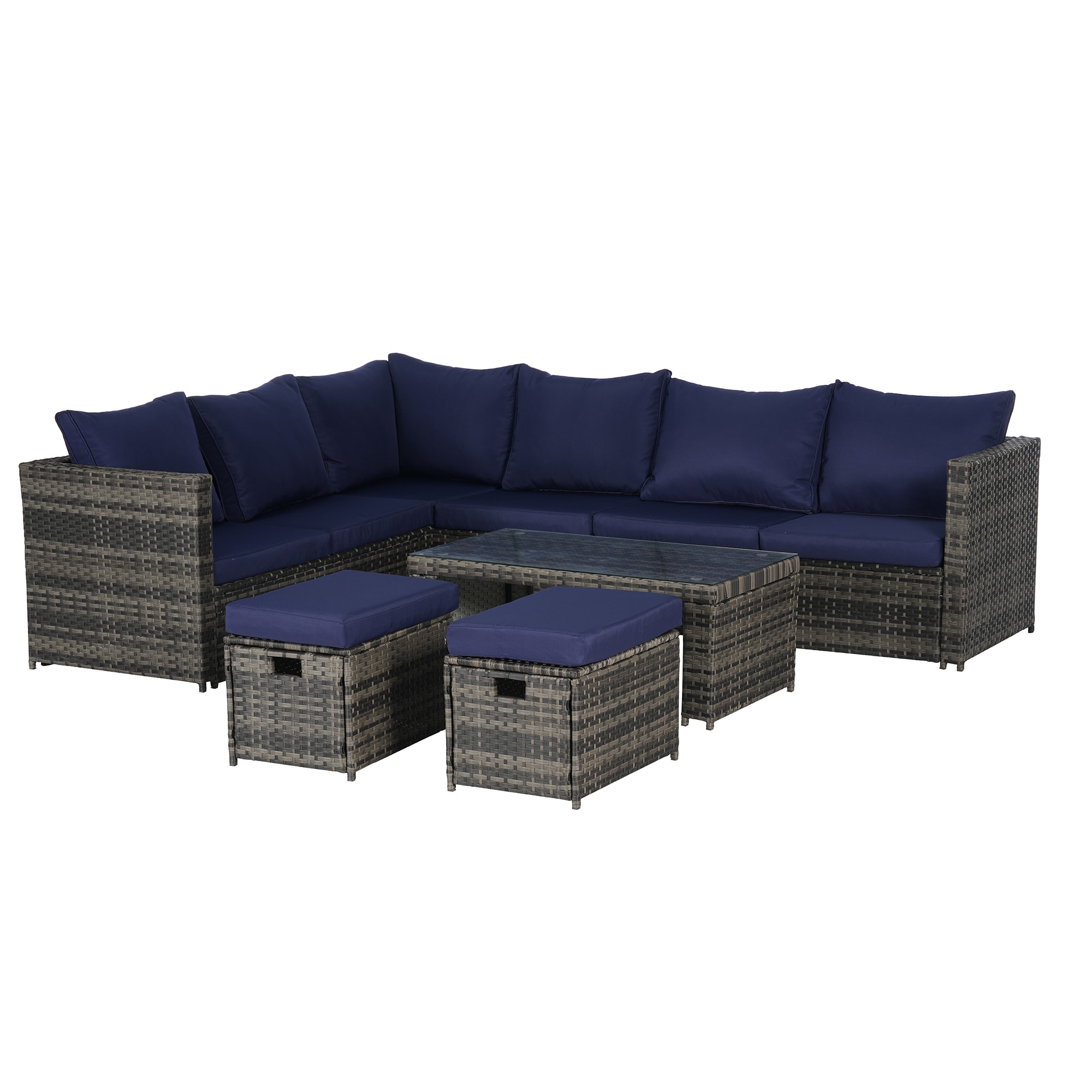 SINOFURN SYB670021BL Patio-Sofas-Daybeds - View #3