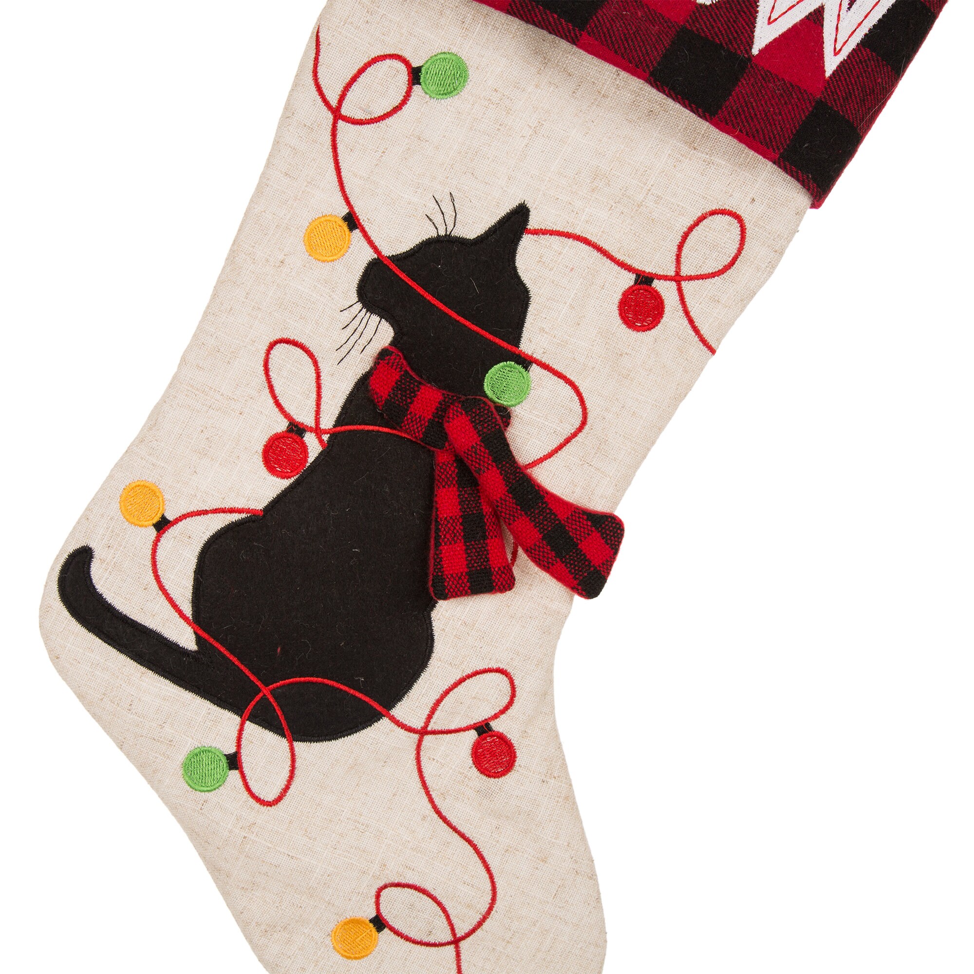 Glitzhome Light Up Pet Theme Christmas Stocking 21 Inches Multi