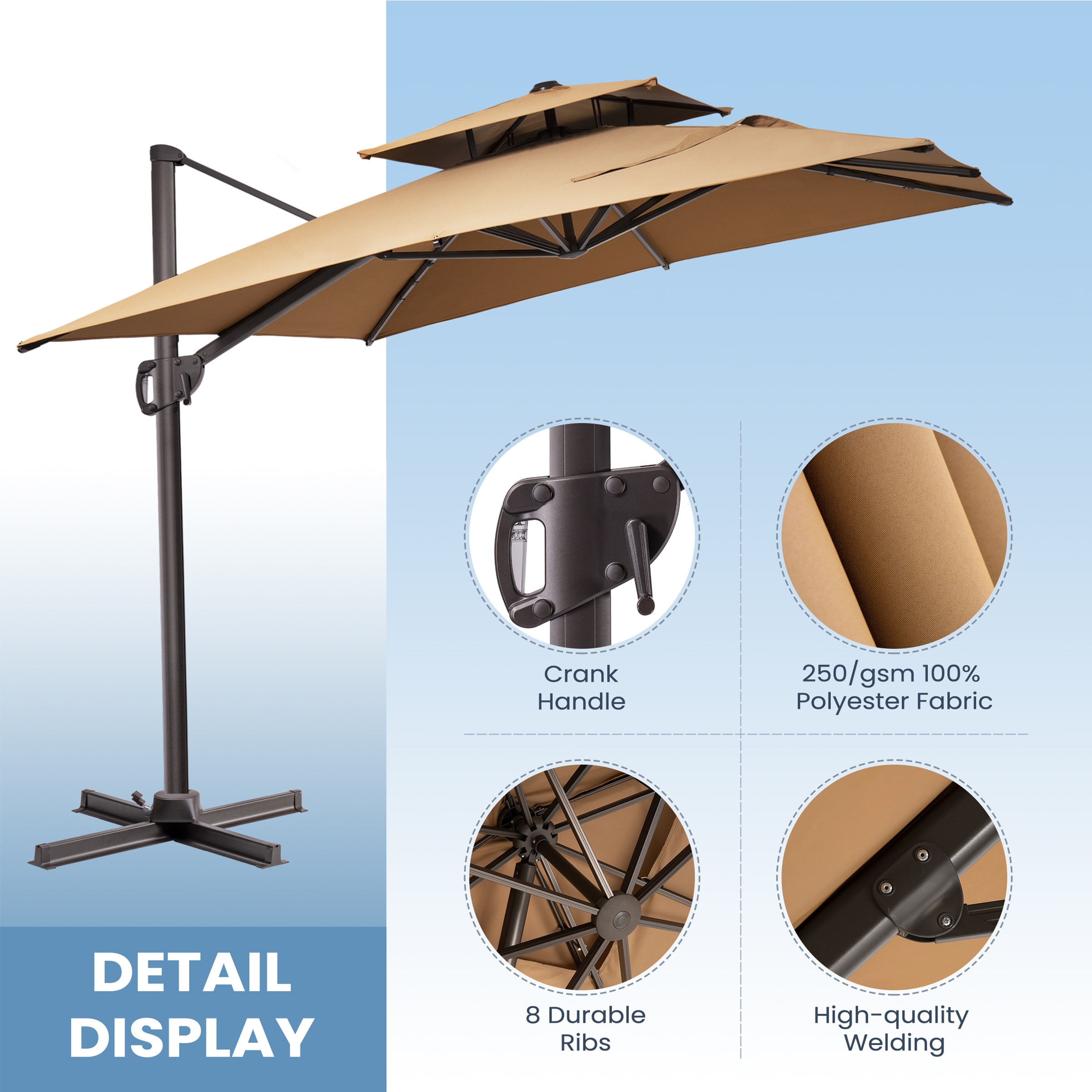 Crestlive Products CL-PU048TAN Umbrellas-2 - View #5