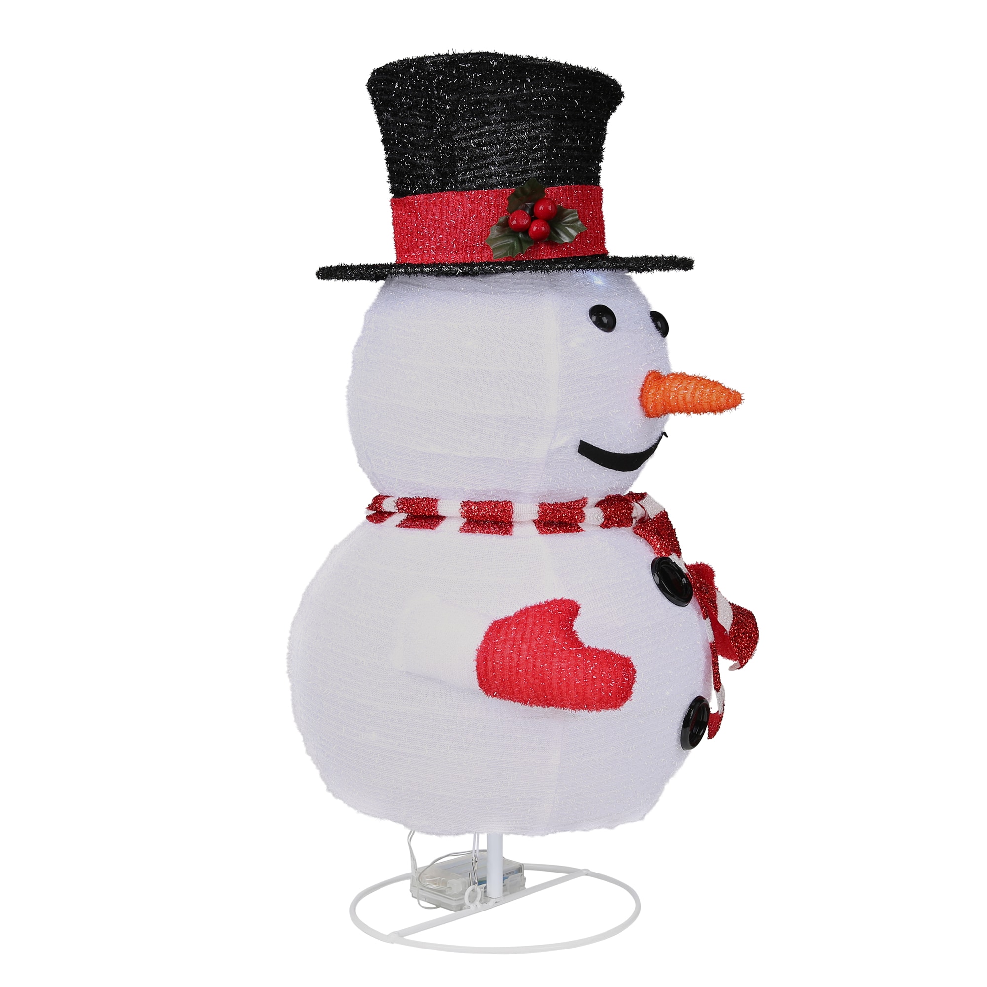 Holiday Living 24-in Snowman Free Standing Decoration with White 