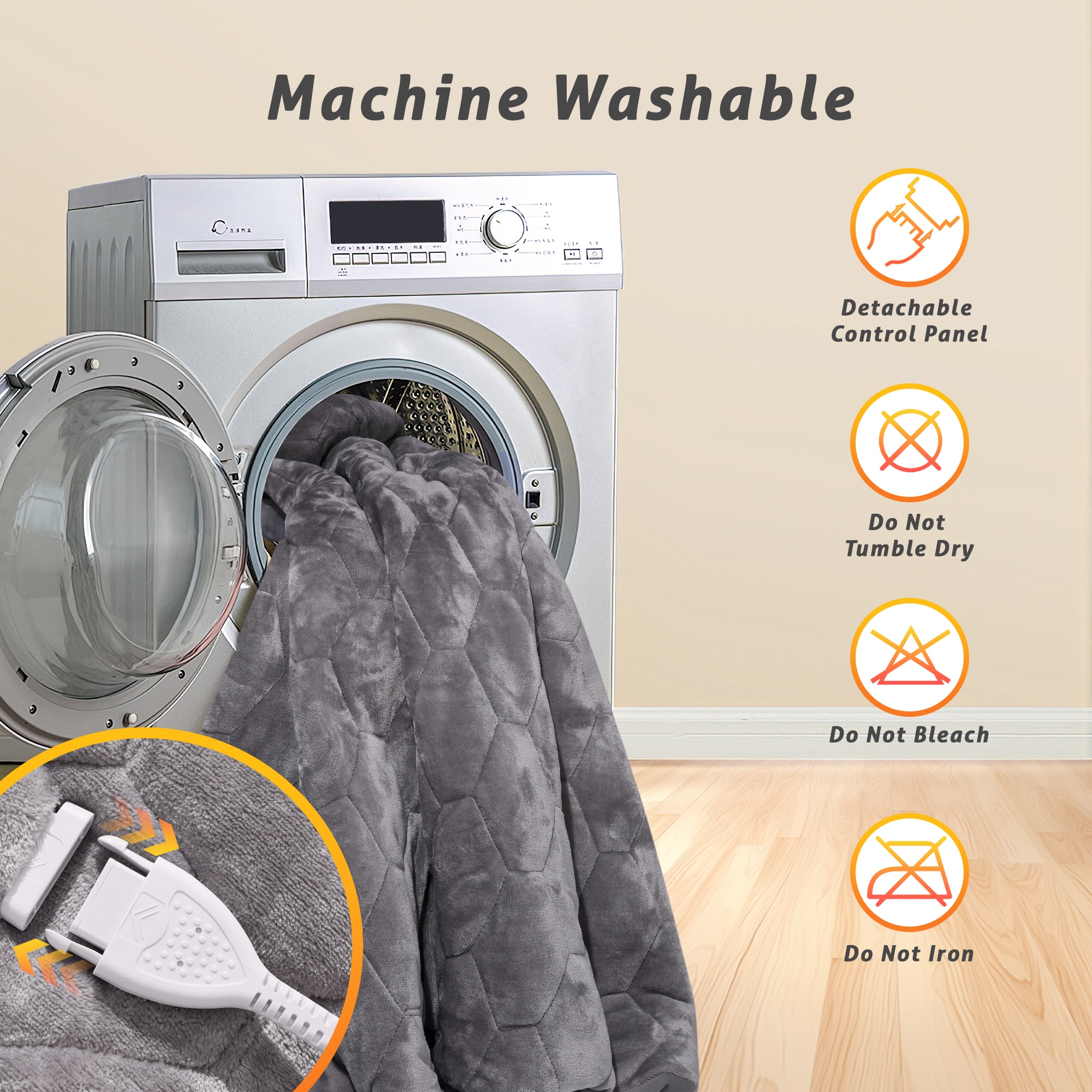 VOUA SAF-FLRDRCL-GYK Mattress-Covers - View #6