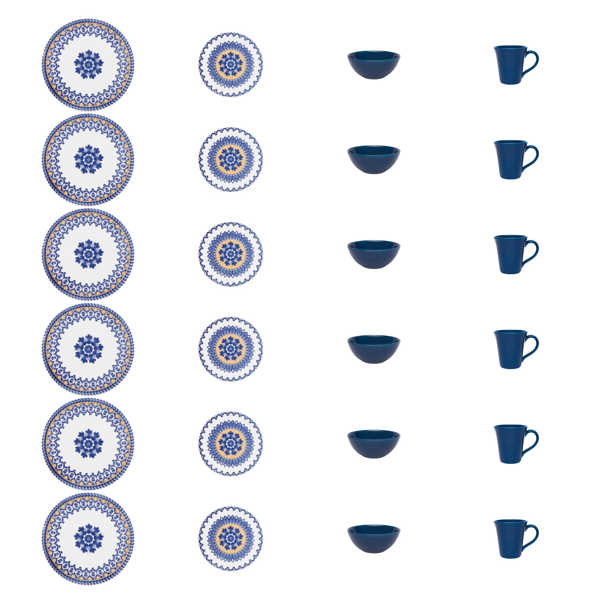 Manhattan Comfort 3-JM17-6788 24 -Piece Earthenware Dinnerware