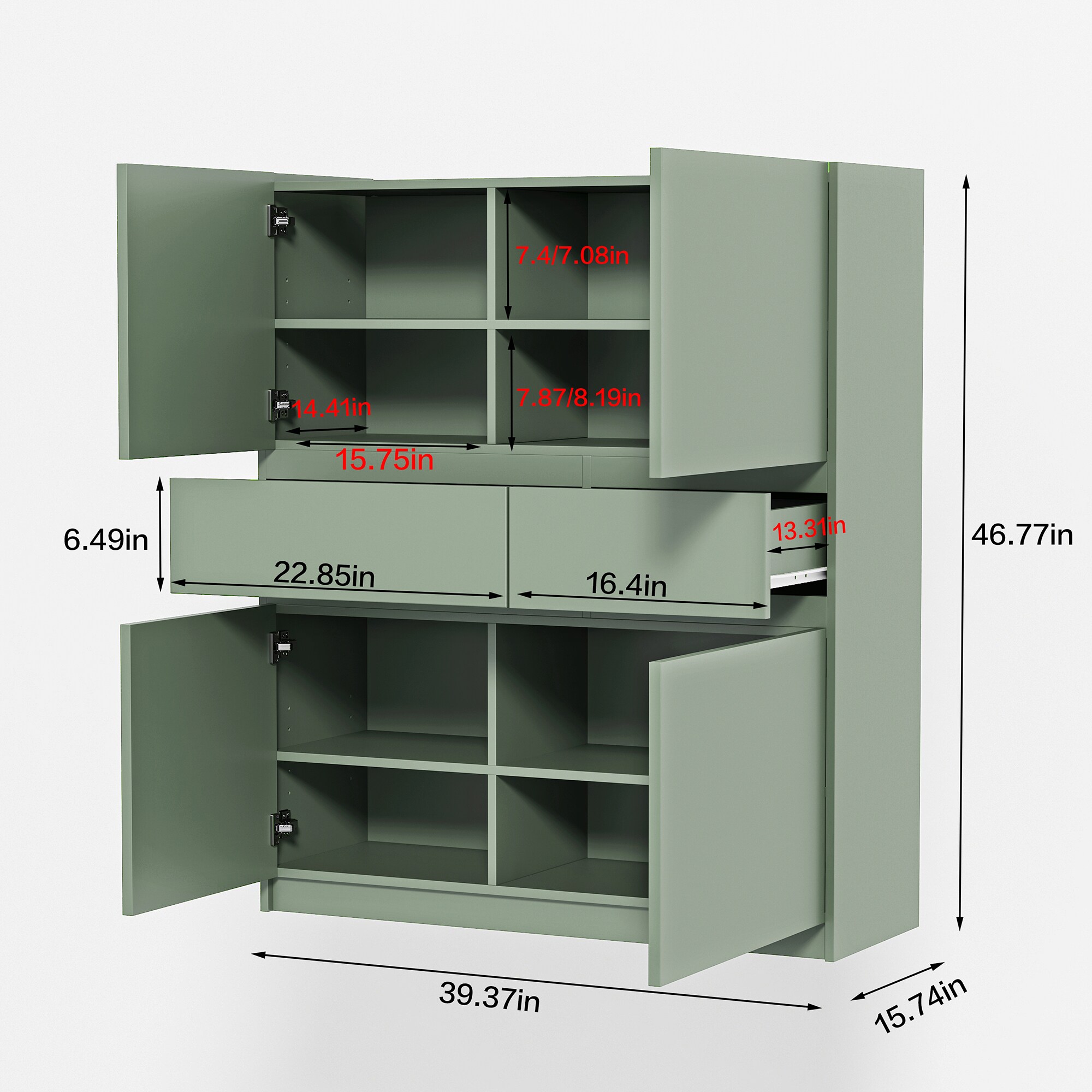 SINOFURN SYC080007GN Shoe-Racks - View #3