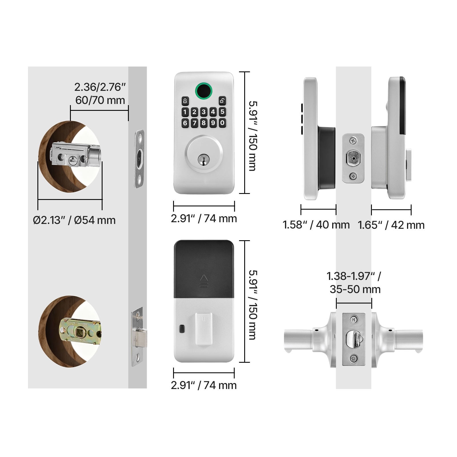 Mecale YAS-JNHZ62 Electronic-Door-Locks - View #3
