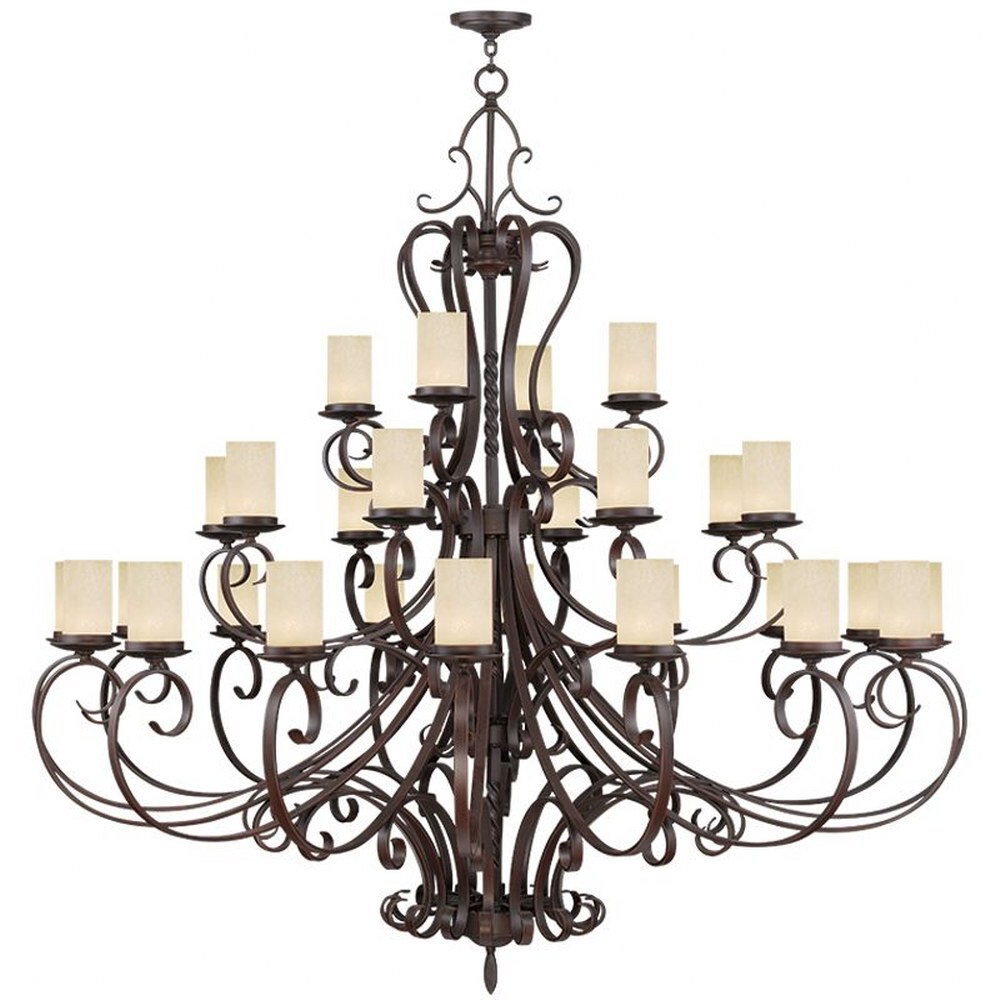 Livex Lighting Millburn Manor 28-Light French Country / Mediterranean / Traditional Imperial Bronze Incandescent Chandelier