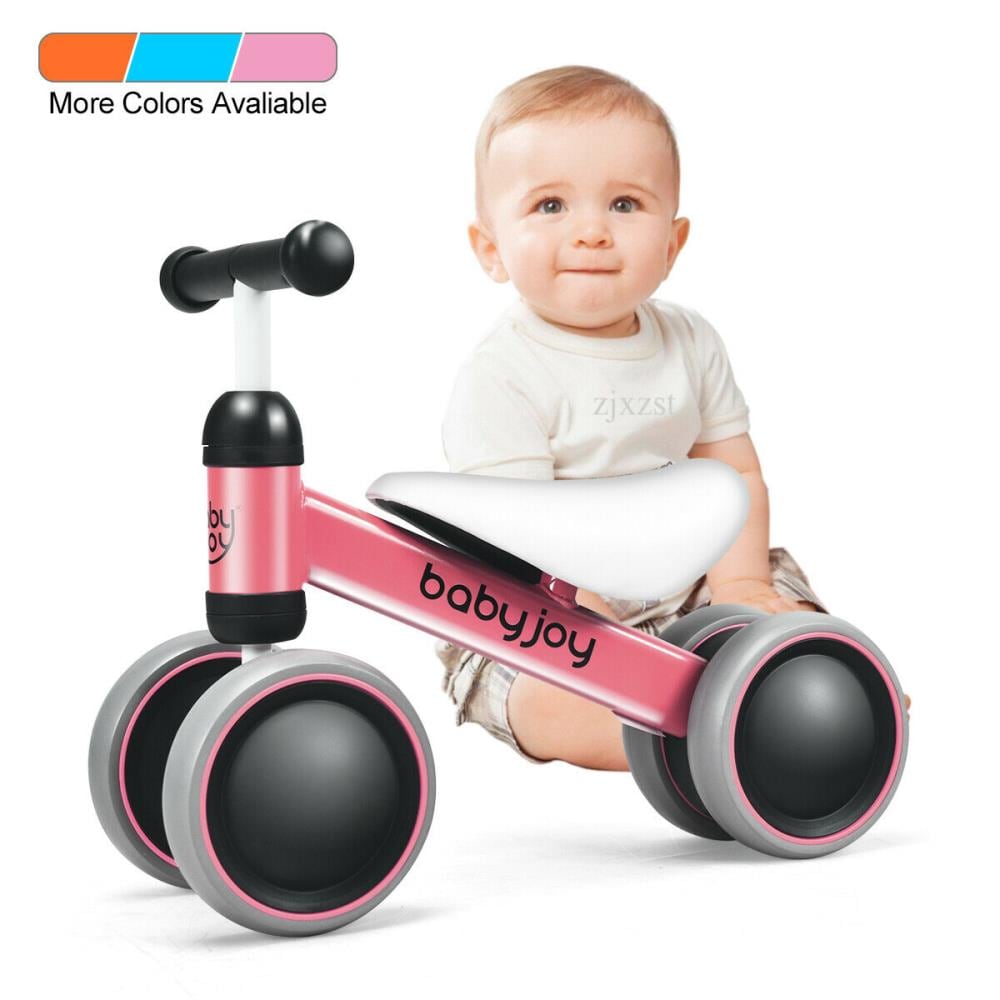 Toddler Toy Baby Balance Bike 4 Wheel No Pedal Durable Kids Infant Gift Boy Girl 