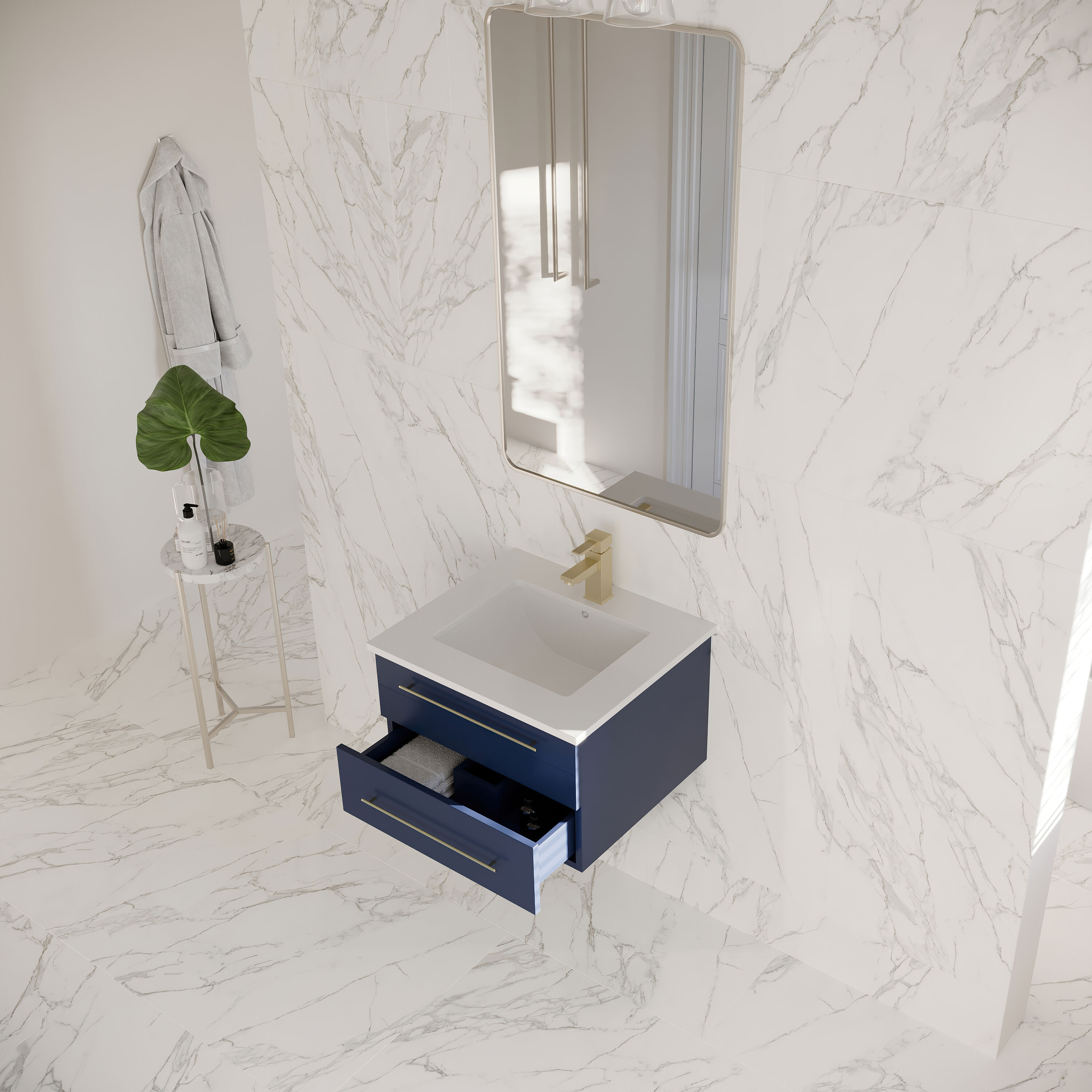 Fresca FCB6124RBL-UNS-CWH-U Bath-Vanity-Combo - View #3