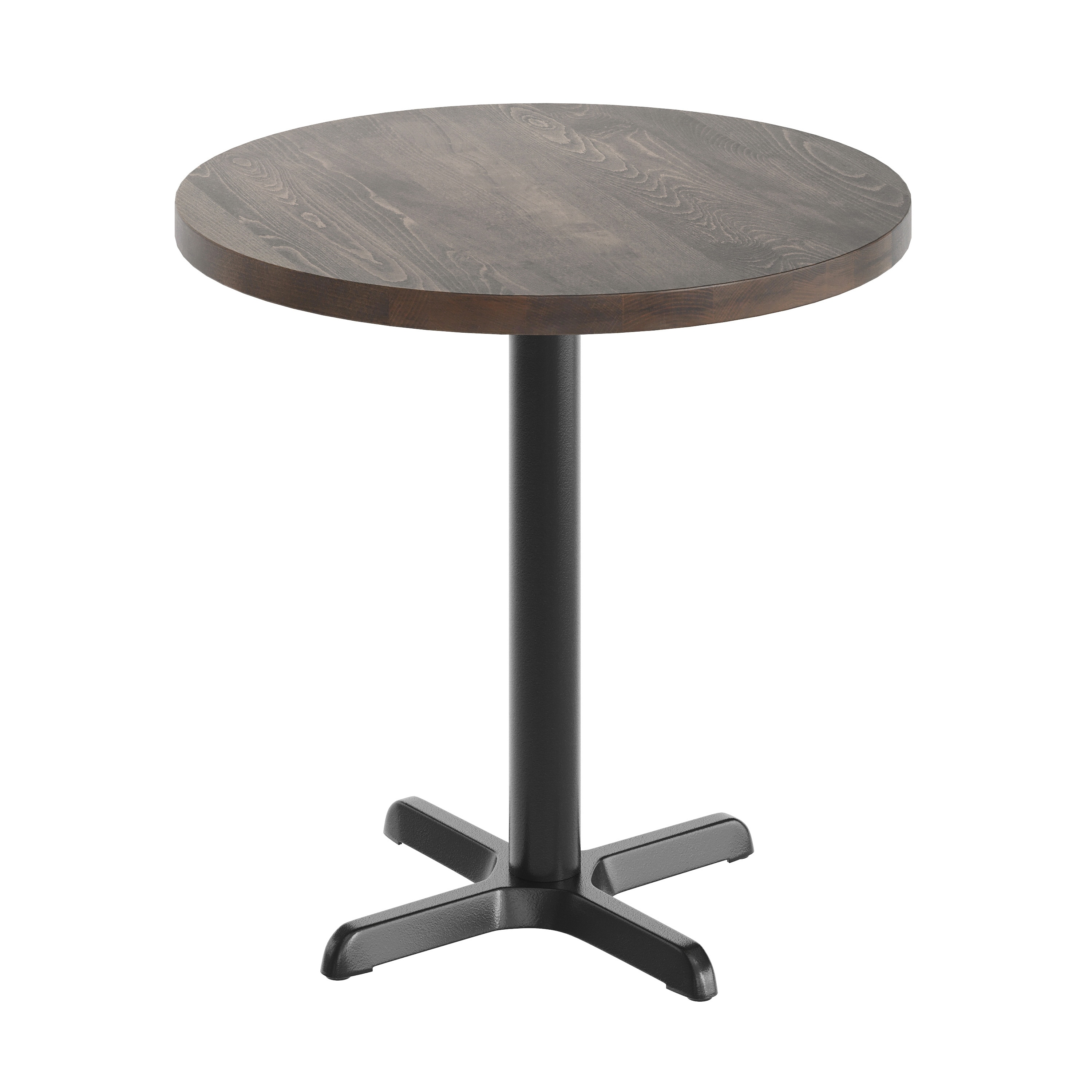 Flash Furniture - Bennett 30-in Round Solid Wood Commercial Indoor Tabletop in Dark Brown with 22...