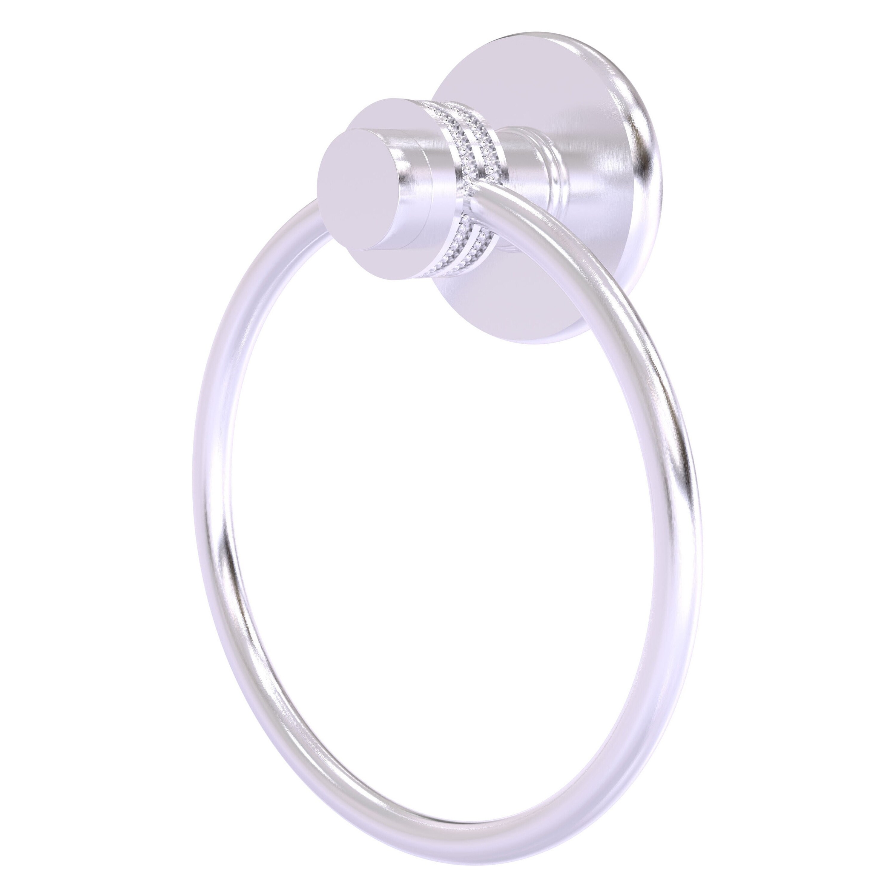 Allied Brass 916D-SCH Mercury Satin Chrome Wall mount Single Towel Ring