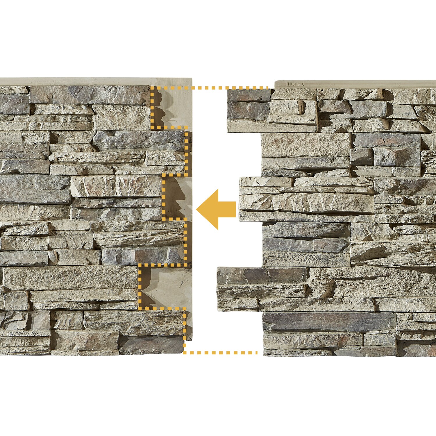 AZ Faux 44-in L x 24-in H Sedona Dry Stacked Stone 7.3 Square Feet ...