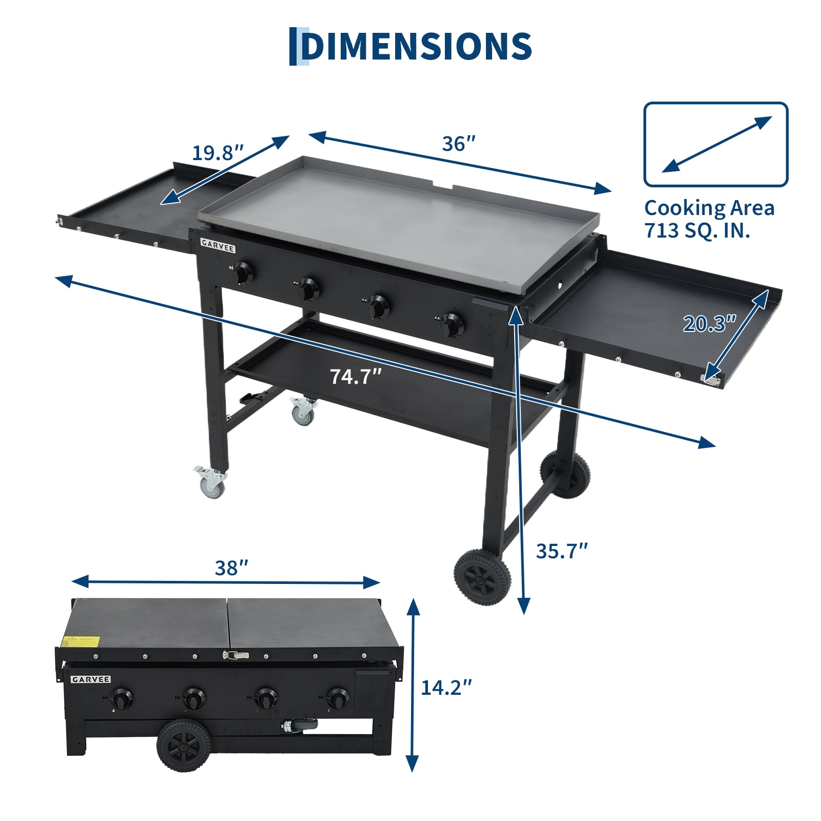 Garvee 2Y8-D4T7AI3OU Gas-Grill - View #3