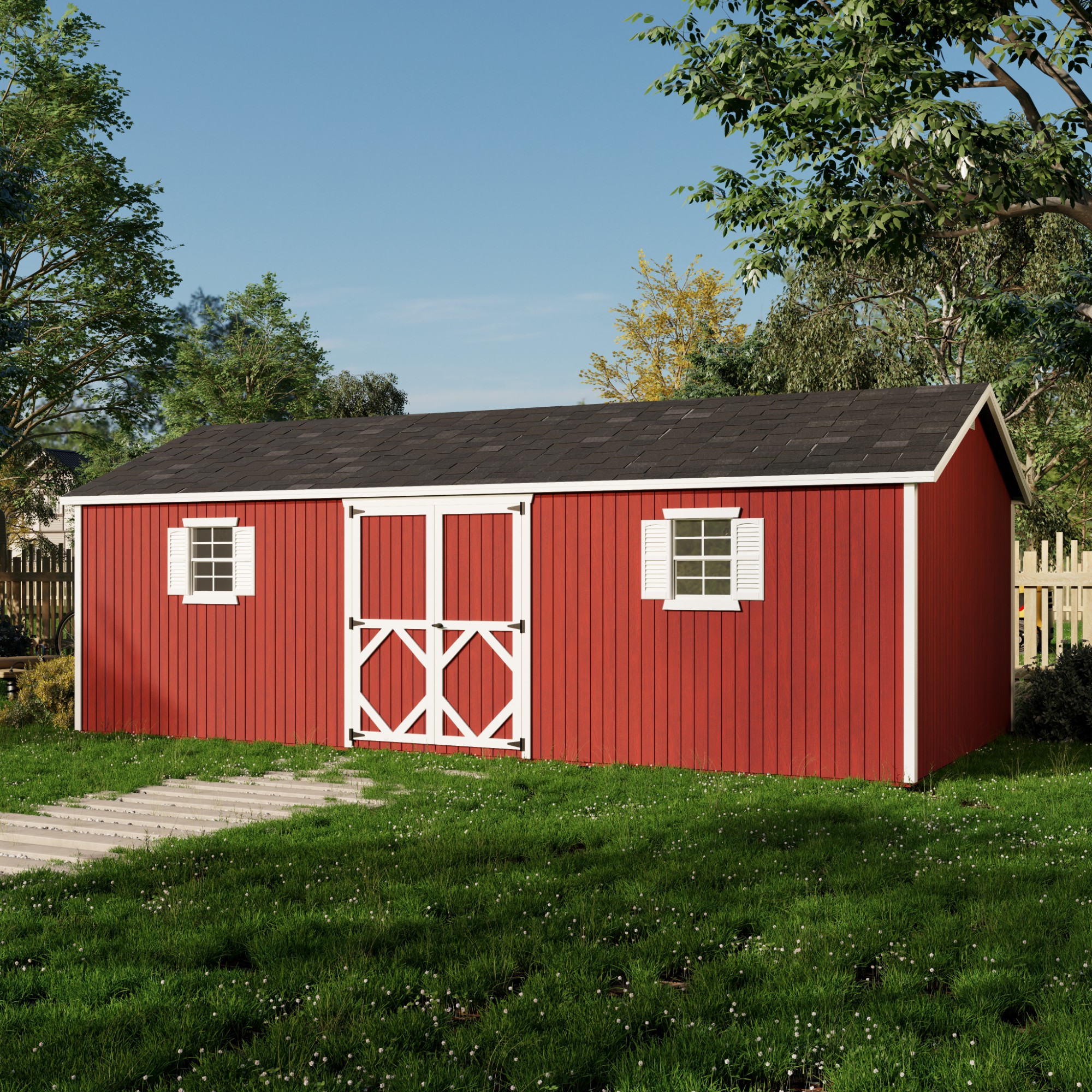 Little Cottage Co 12X24 CWS-PC Wood-Storage-Buildings - View #2