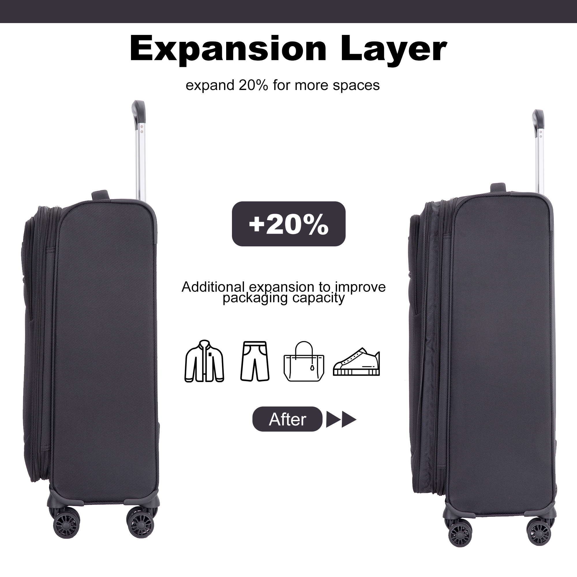 SINOFURN SYD9400002BK Luggage-And-Luggage-Sets - View #5