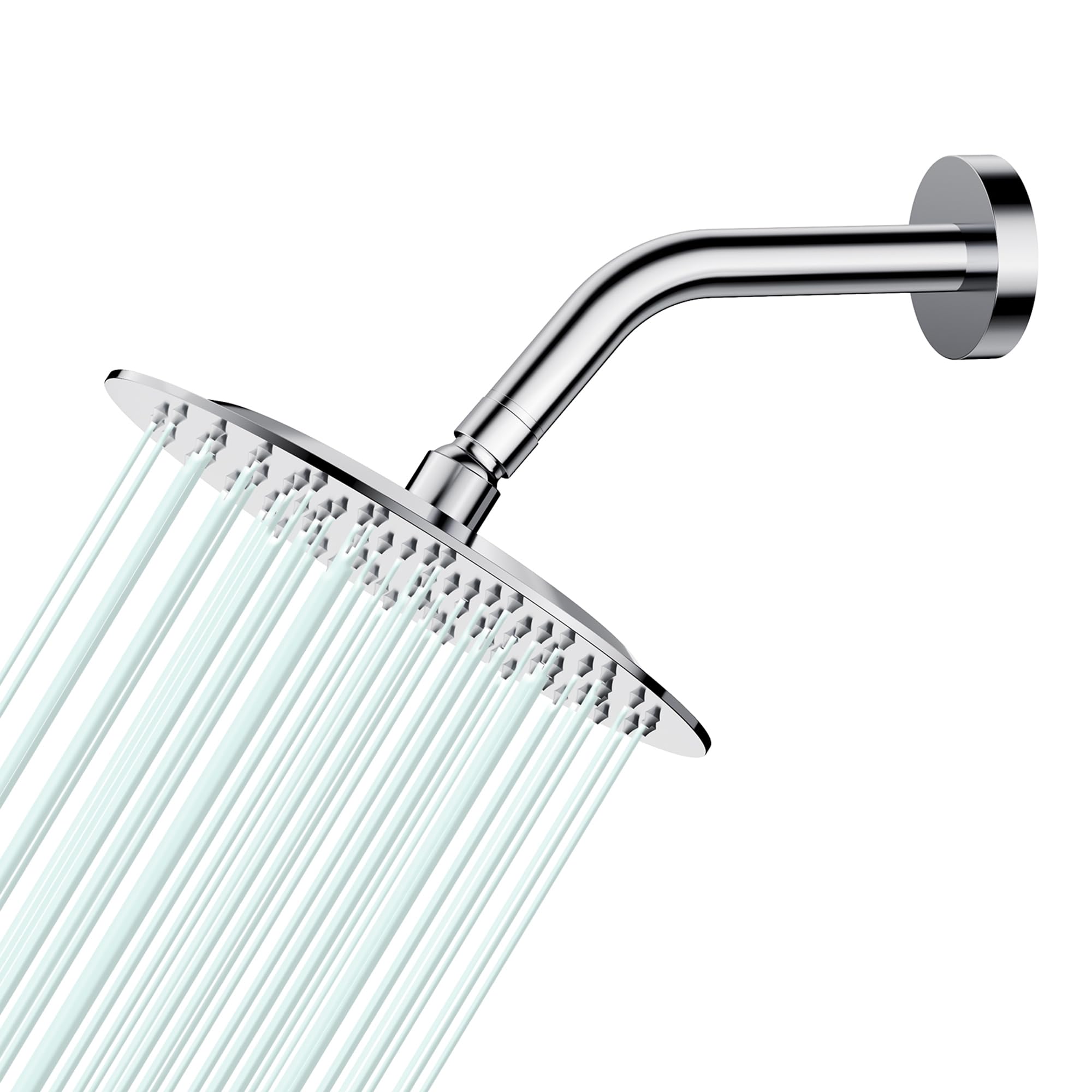 Yichuhaoxi All Metal Rain Shower Head 8 Inch Stainless Steel Ultra Thin ...