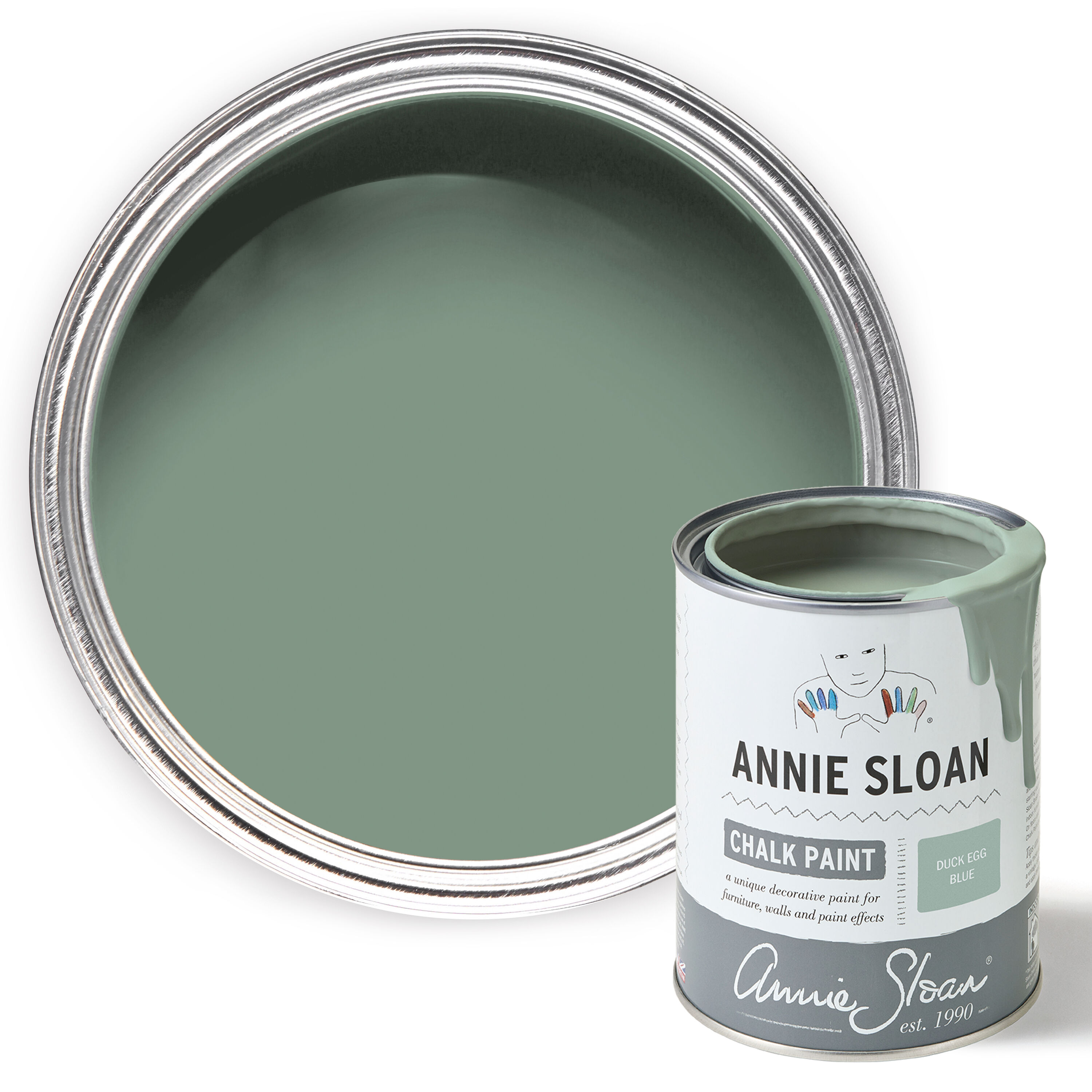 Annie Sloan P003DEB.X101.01 Flat Duck Egg Blue Chalky ( 1-quart )