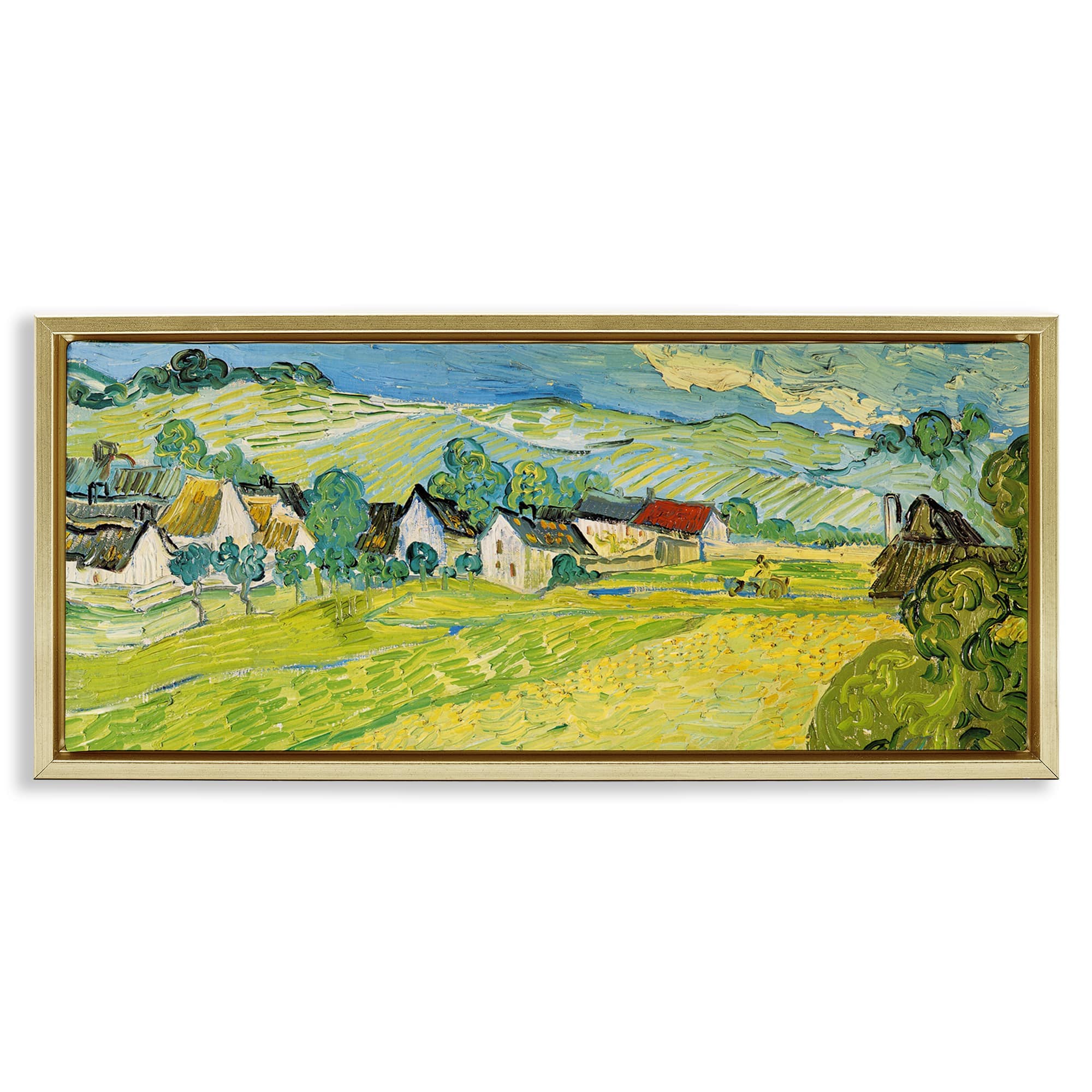 Stupell Industries BS-564-FFG-10X24 Classic Vast Countryside Gold Framed Floater Canvas Wall Art By Vincent Van Gogh 25 x 11